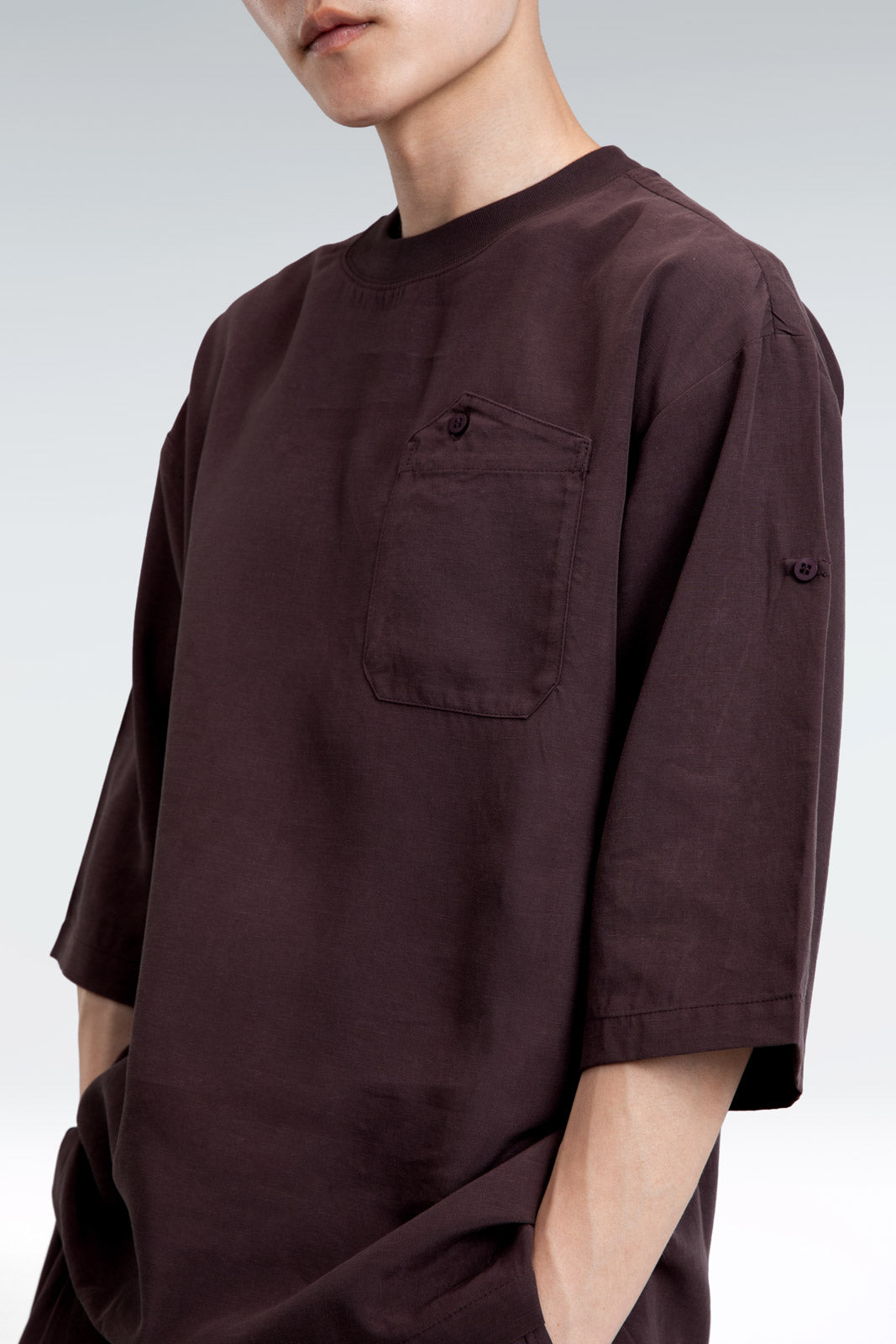 100% linen pleated part-set