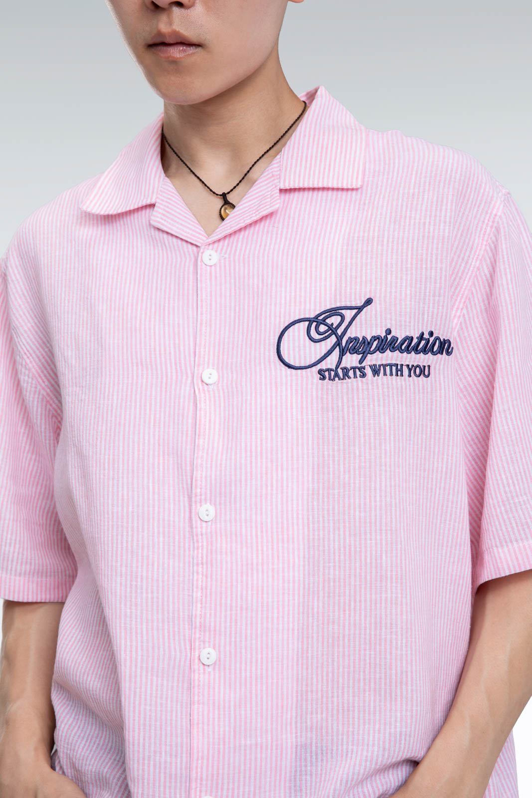 striped embroidered shirt