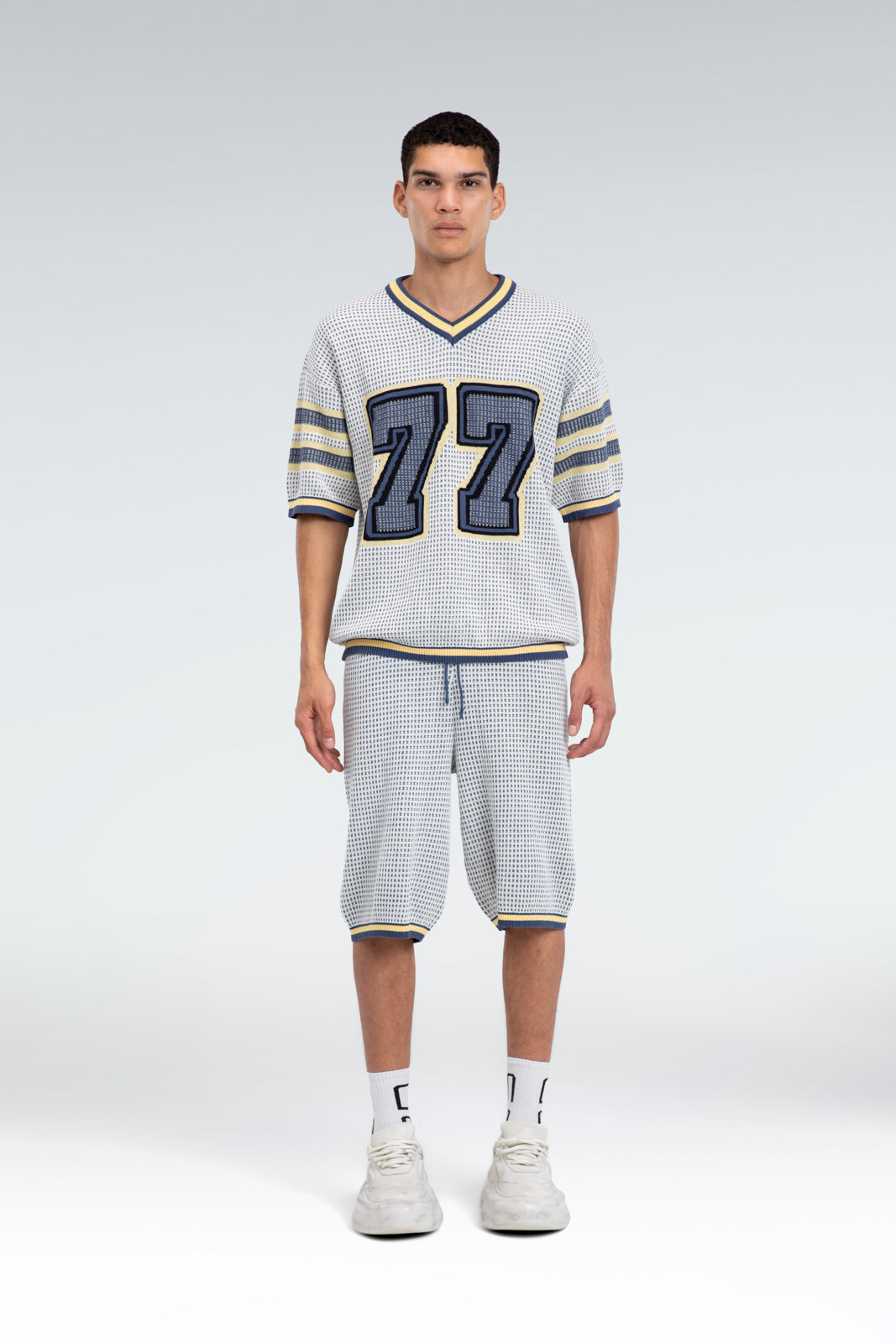 textured knit t-shirt
