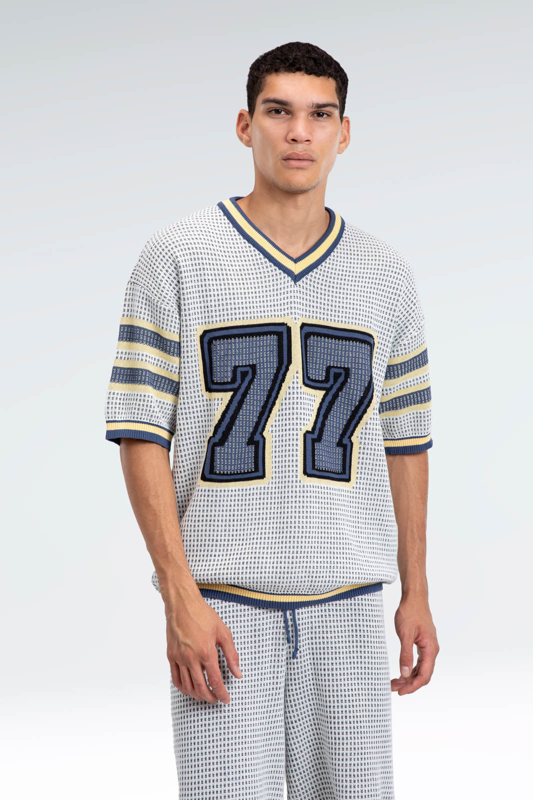 textured knit t-shirt