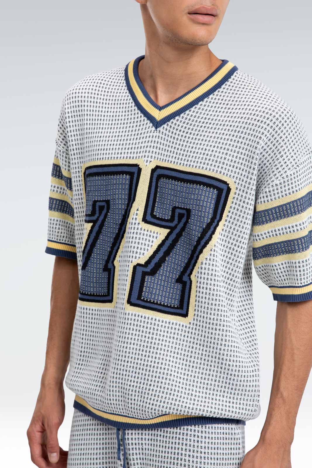 textured knit t-shirt