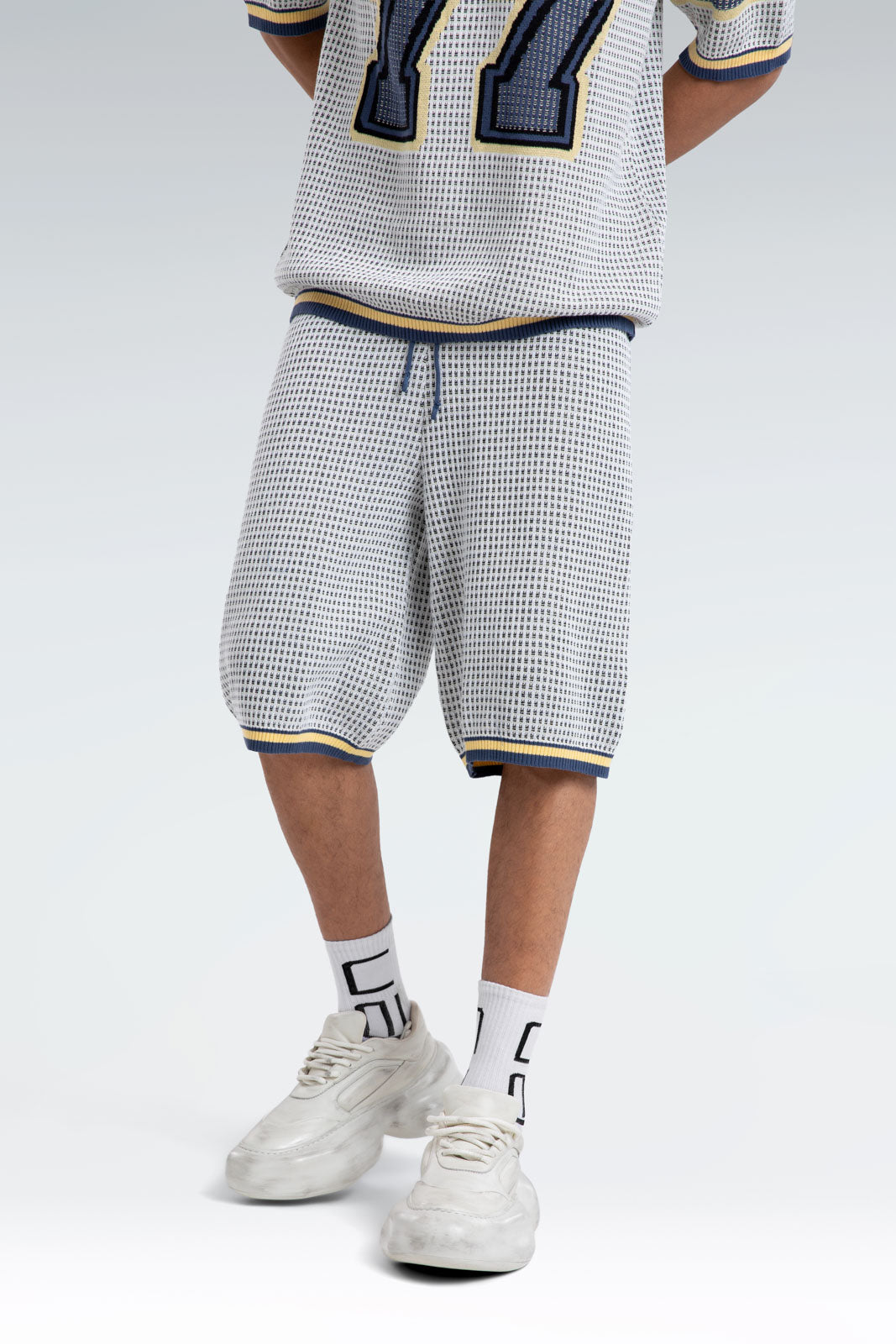 textured knit short