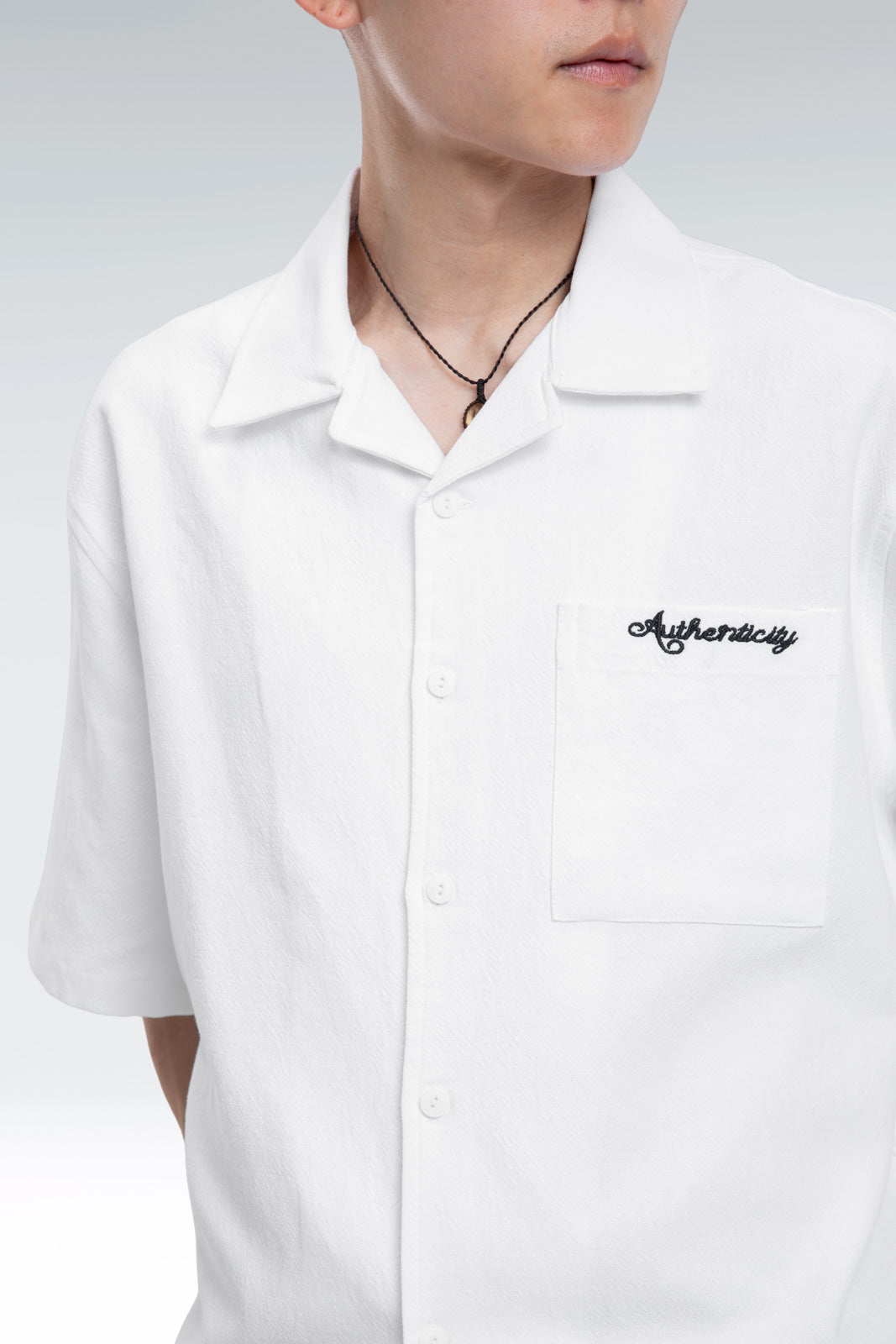 cotton linen embroidered shirt