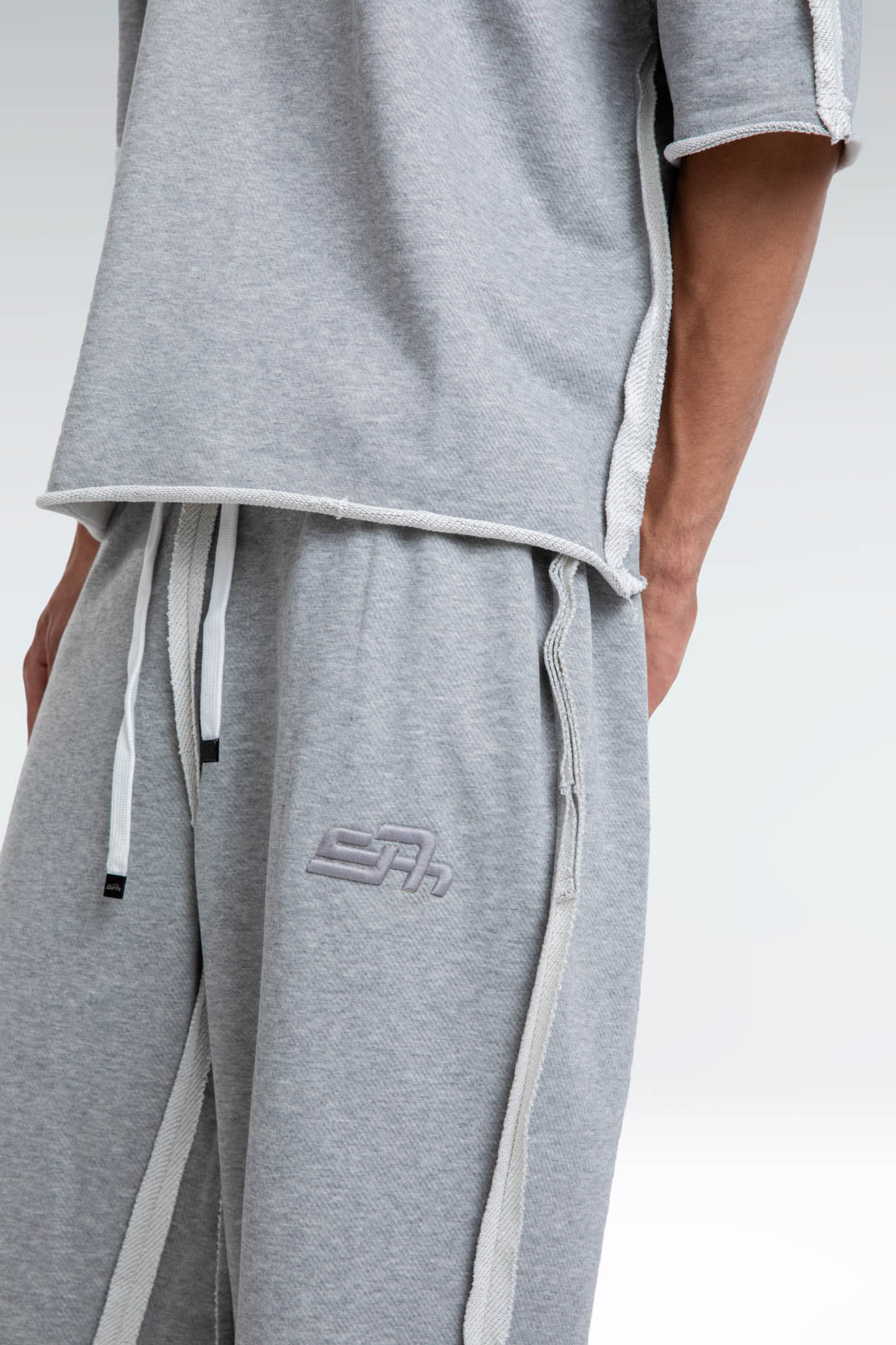 raw embroidered sweatpant