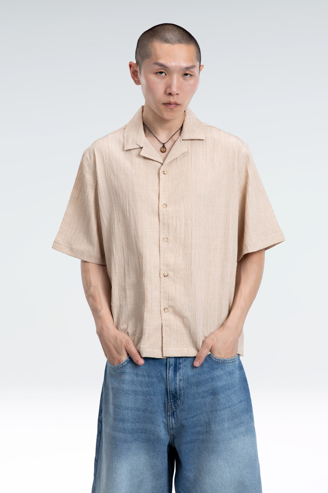 textured jacquard shirt