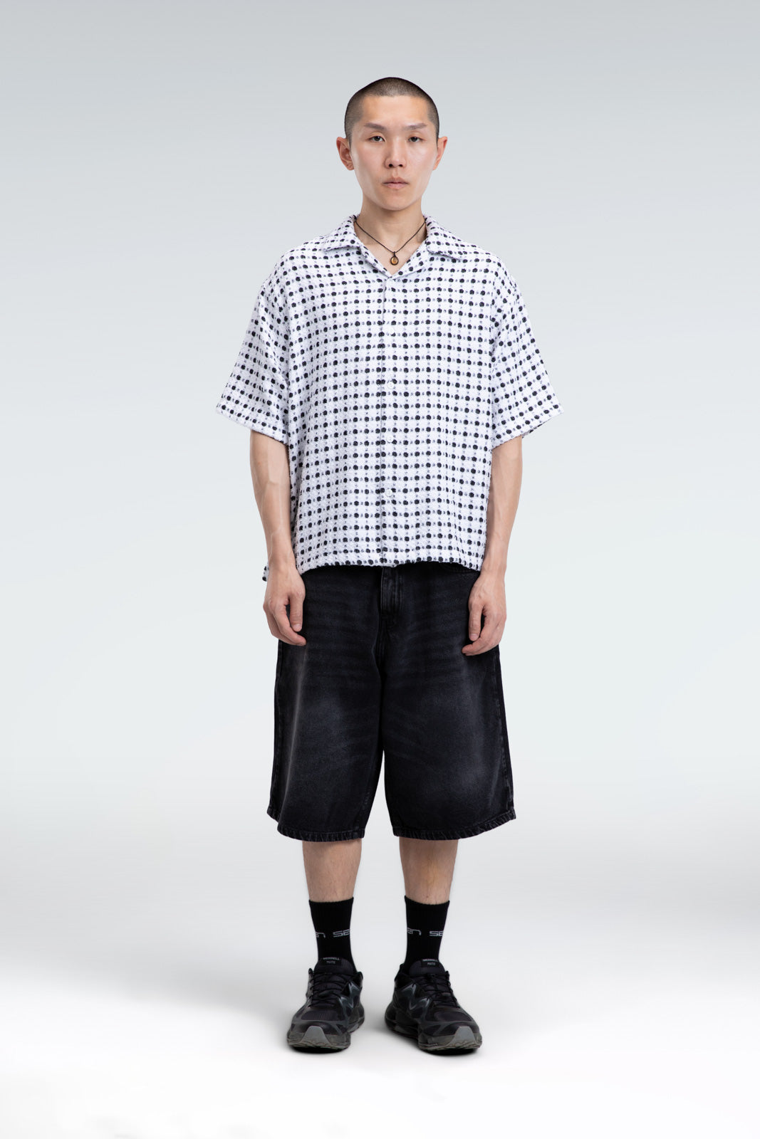 contrast jacquard shirt