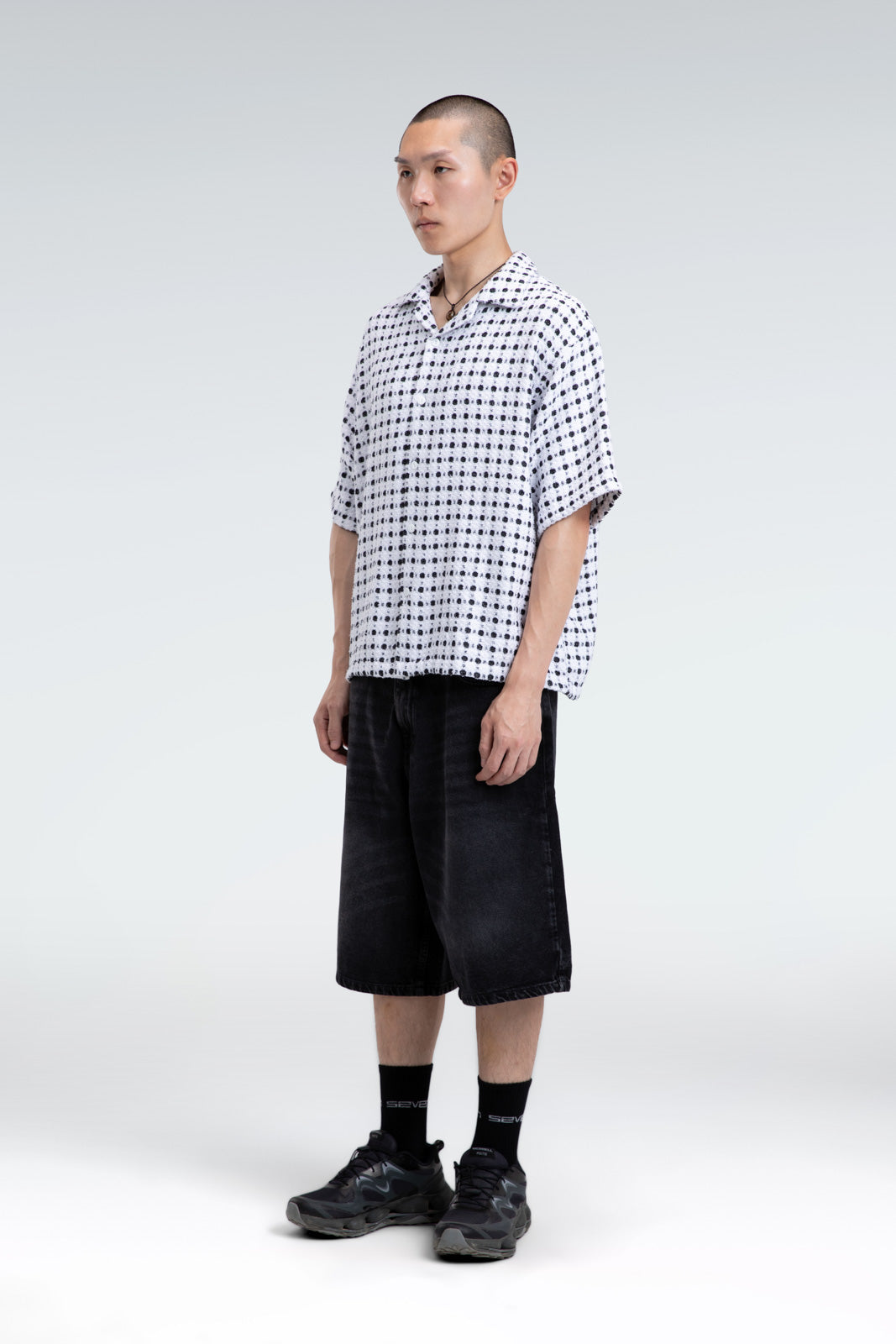 contrast jacquard shirt