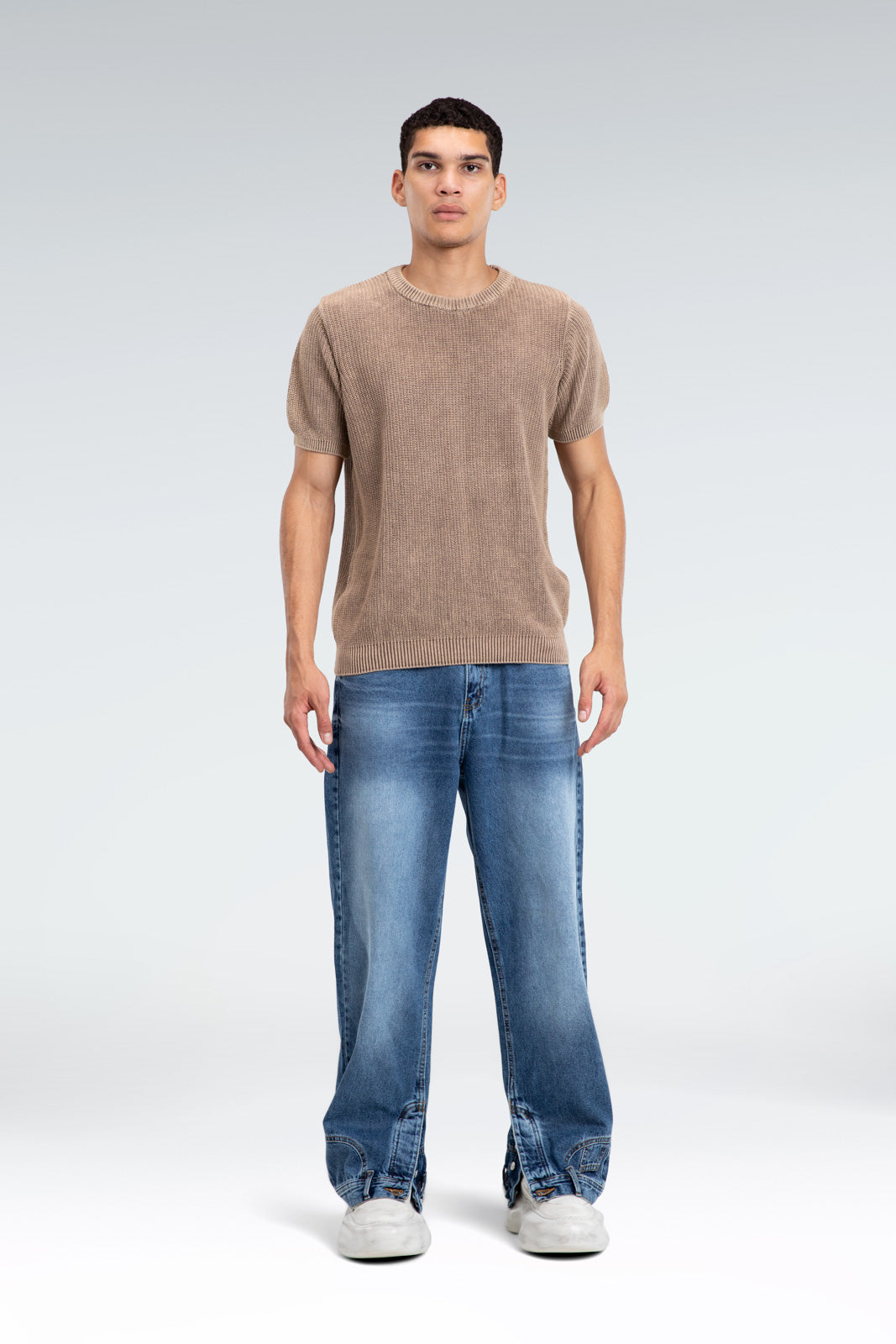 washed knit t-shirt