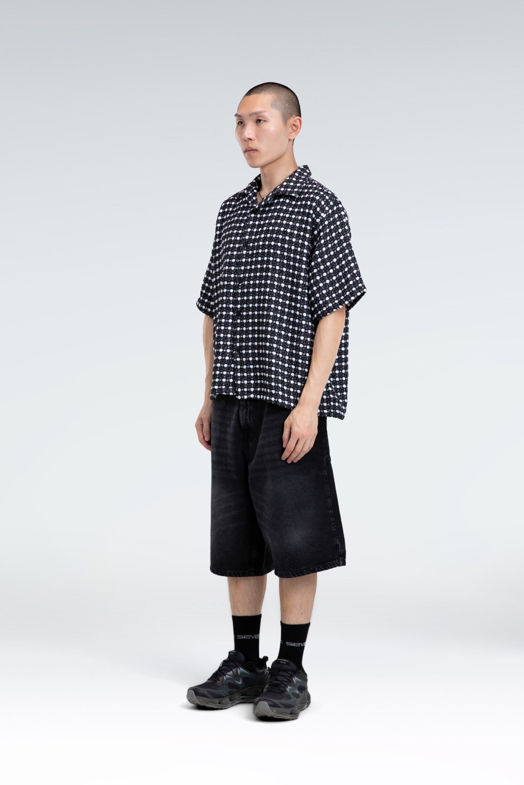 contrast jacquard shirt