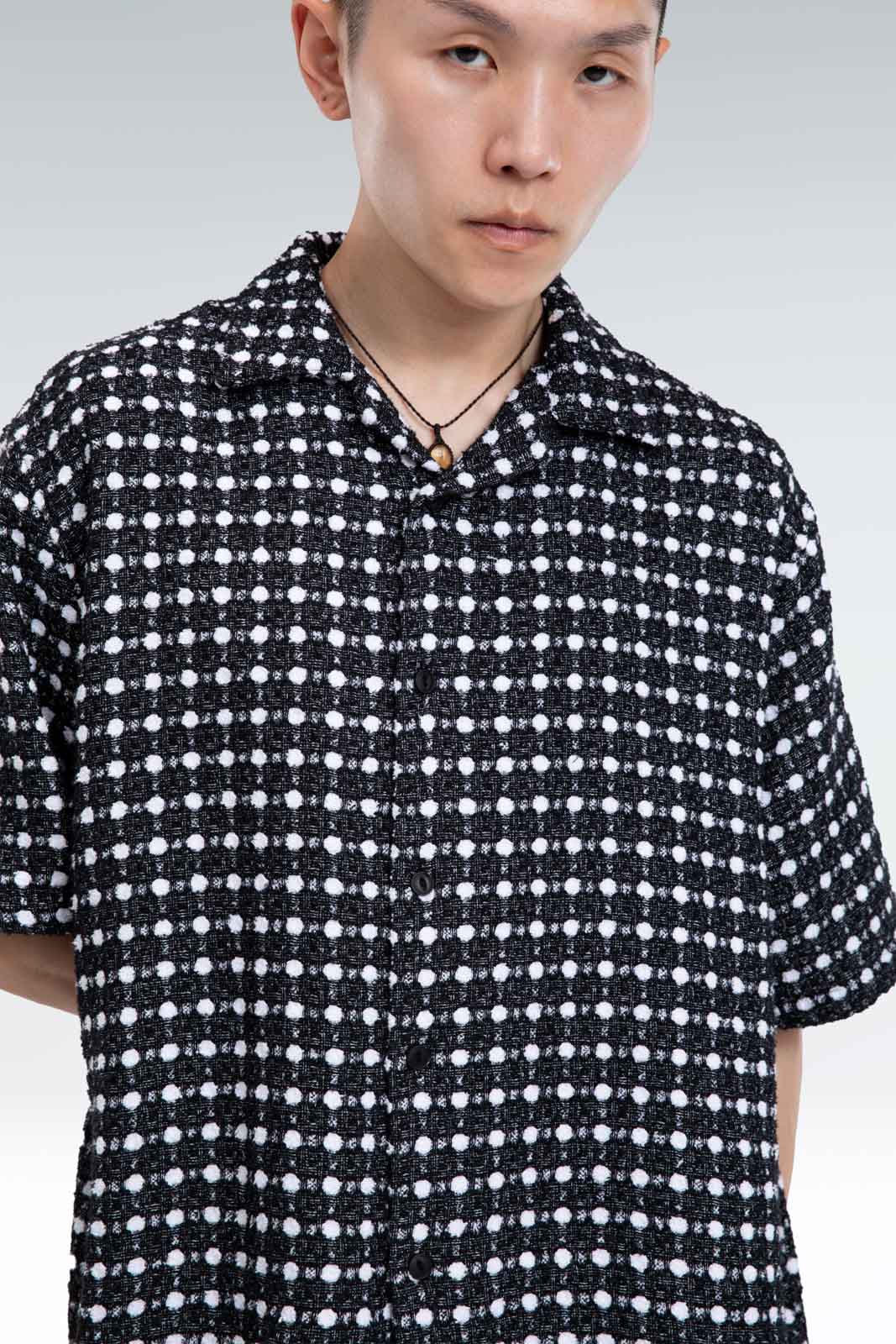 contrast jacquard shirt