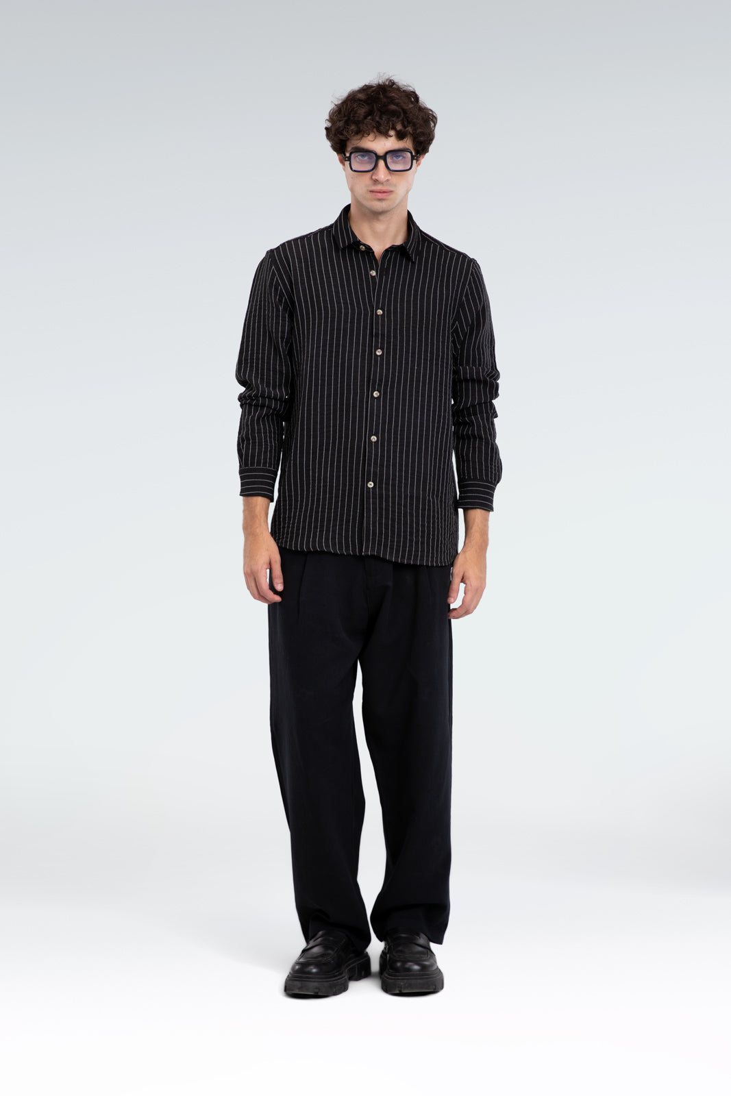 striped blend shirt