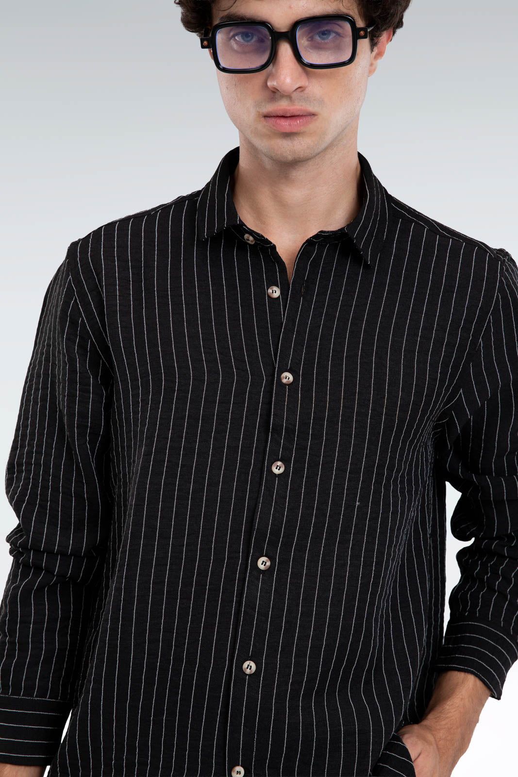 striped blend shirt