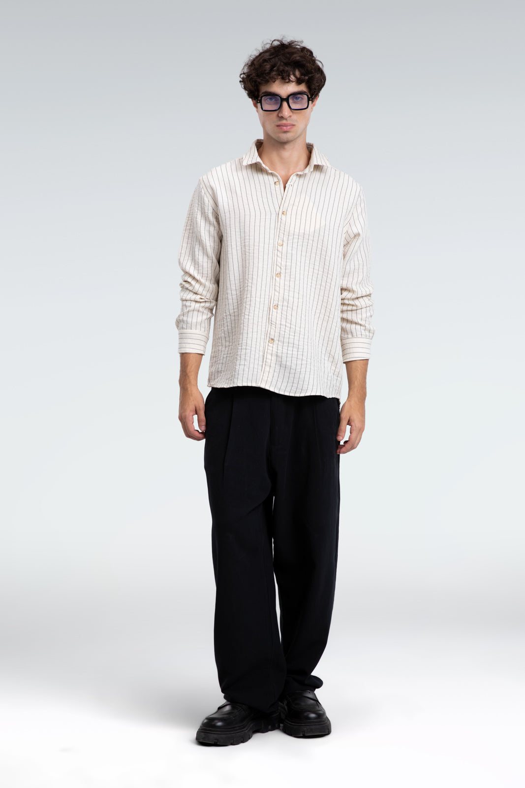 striped blend shirt