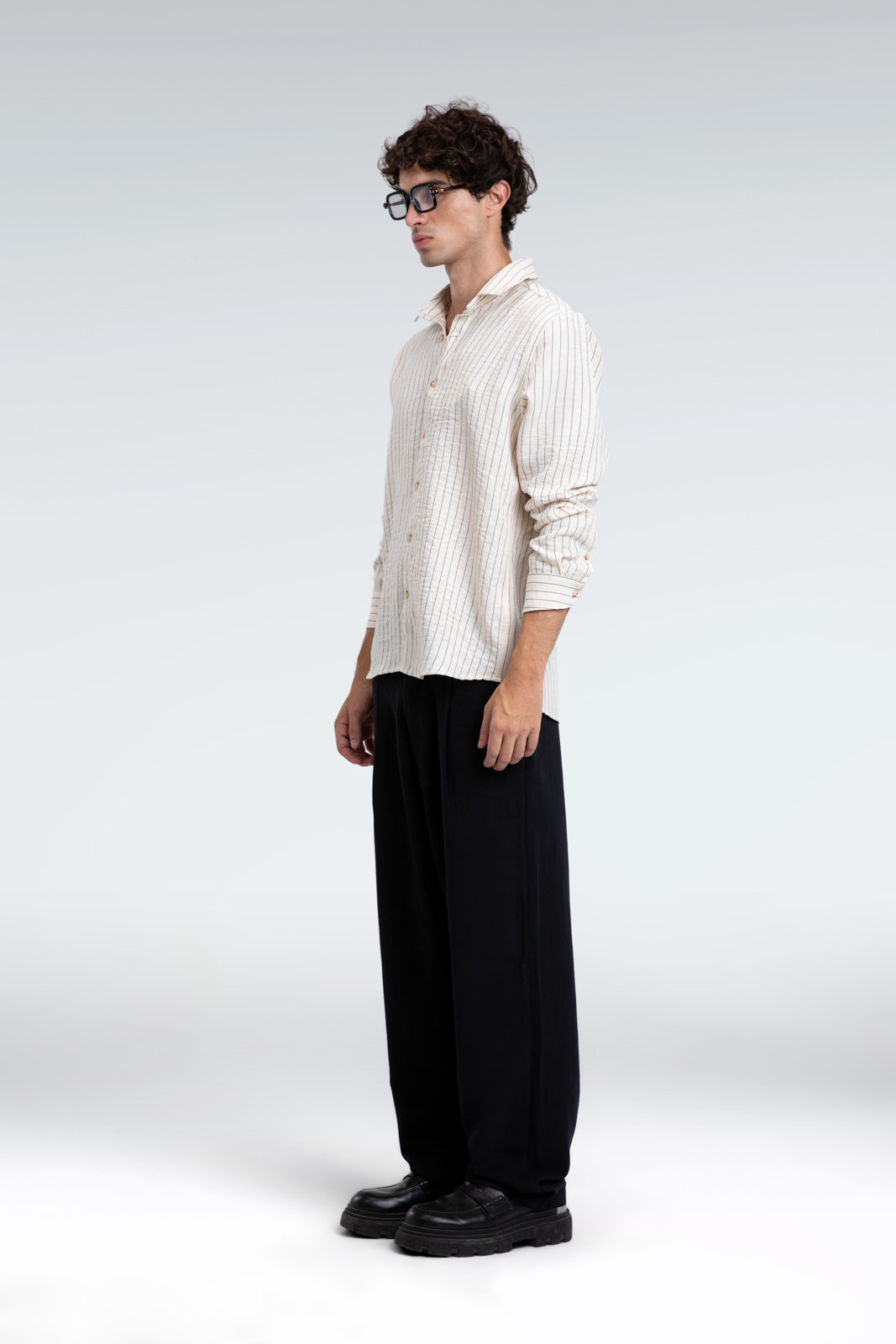 striped blend shirt