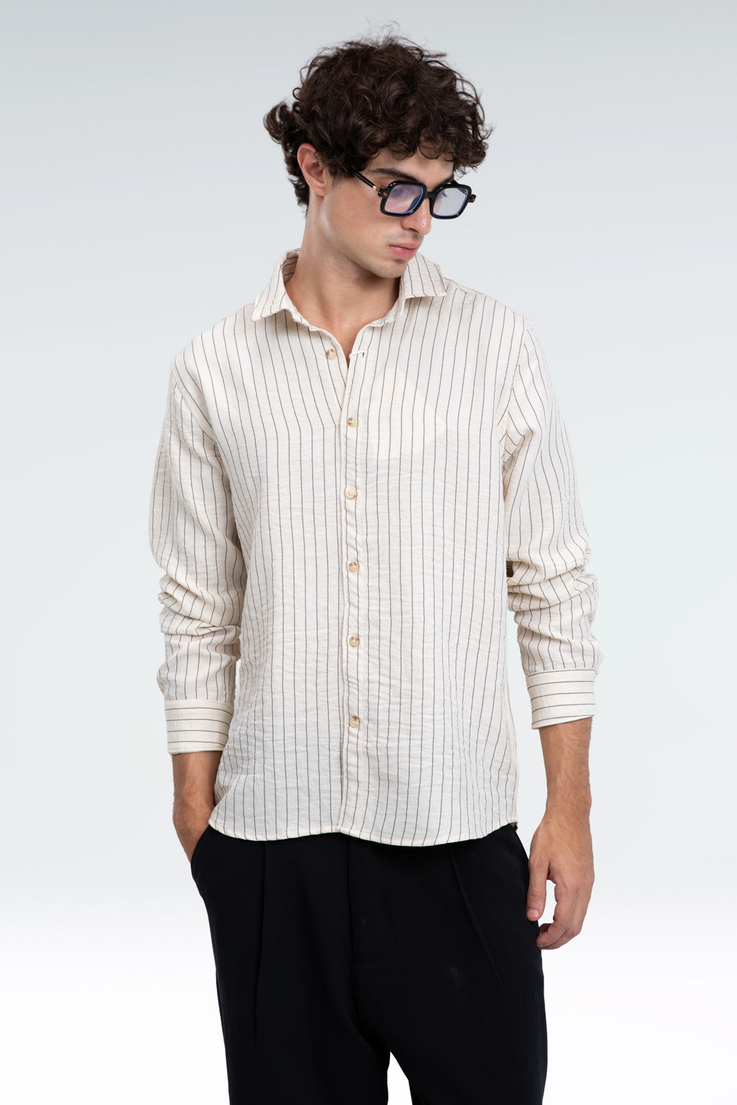 striped blend shirt