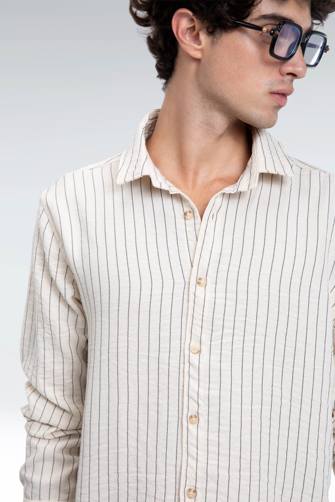 striped blend shirt