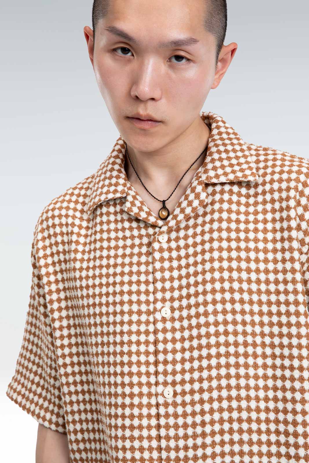 contrast jacquard shirt