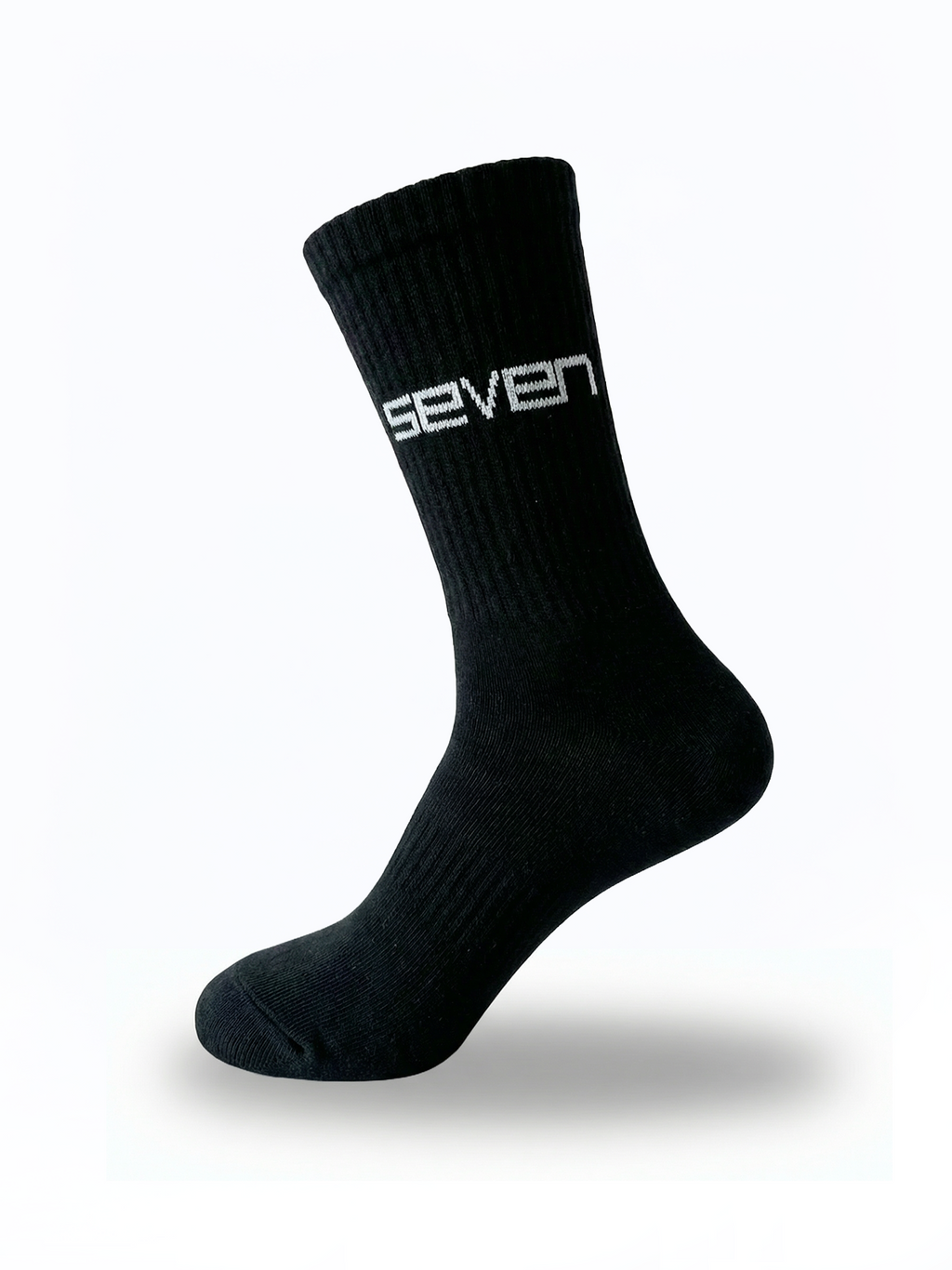 black Ribbed Ankle Socks