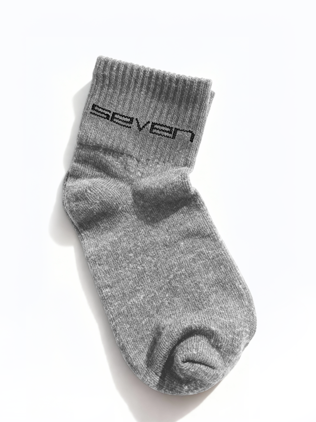 Grey Ribbed Ankle Socks