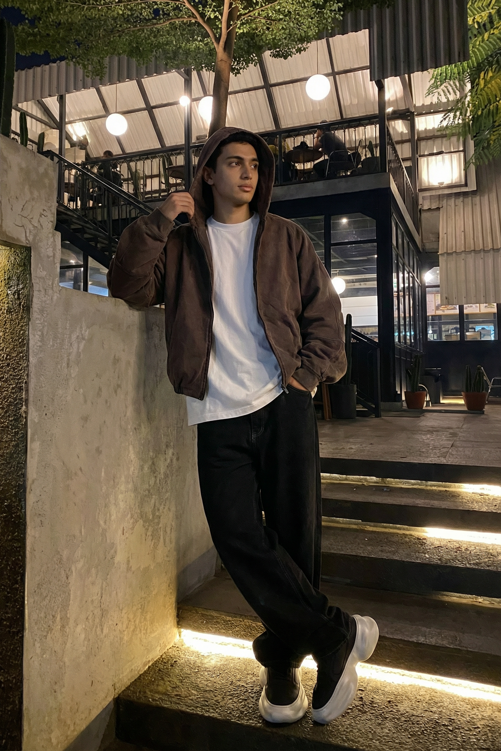 Faux suede bomber jacket