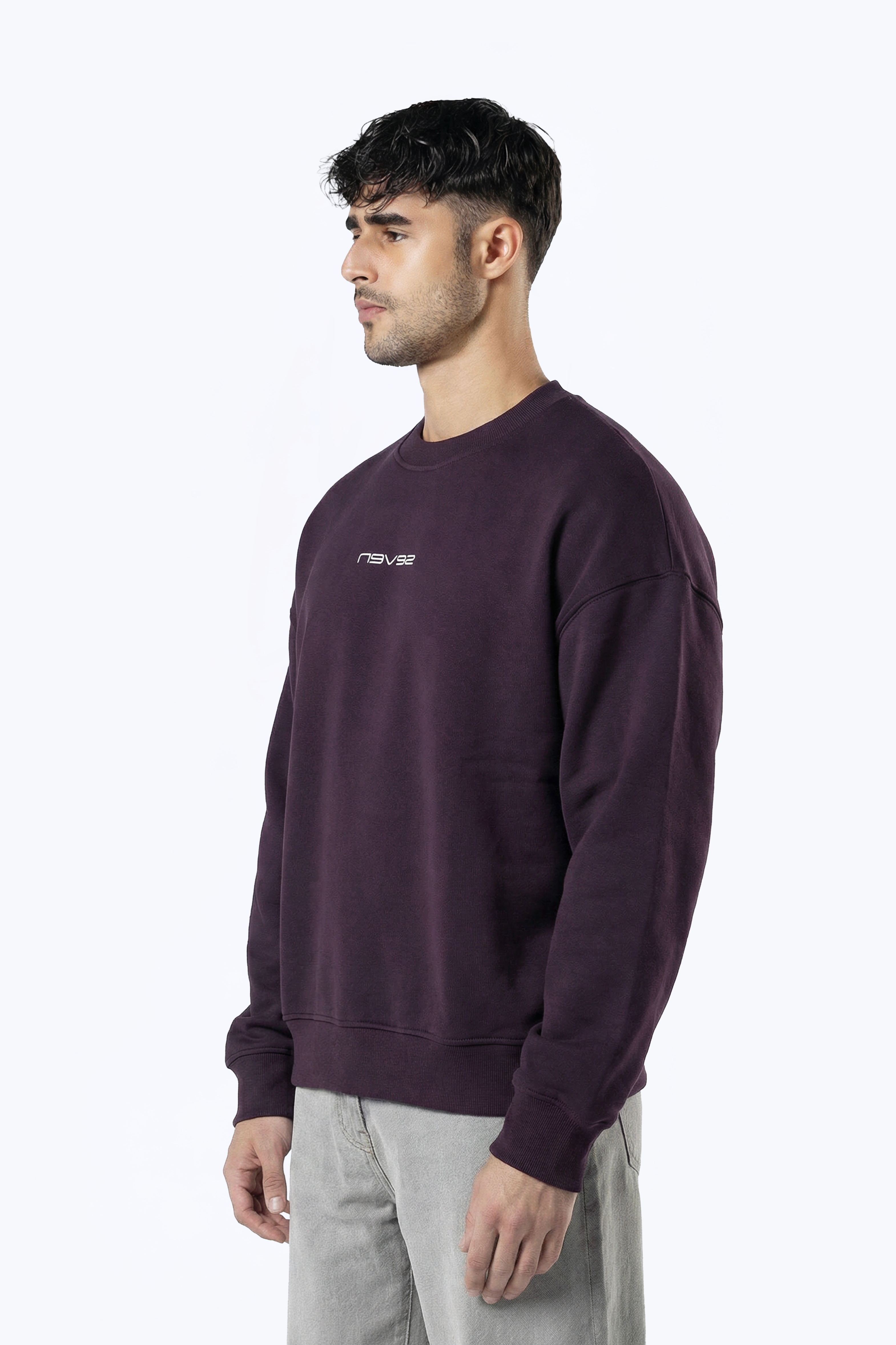 printed crew neck sweatshirt