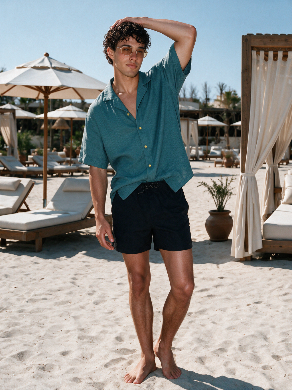 Soft blue shirt Cropped Fit