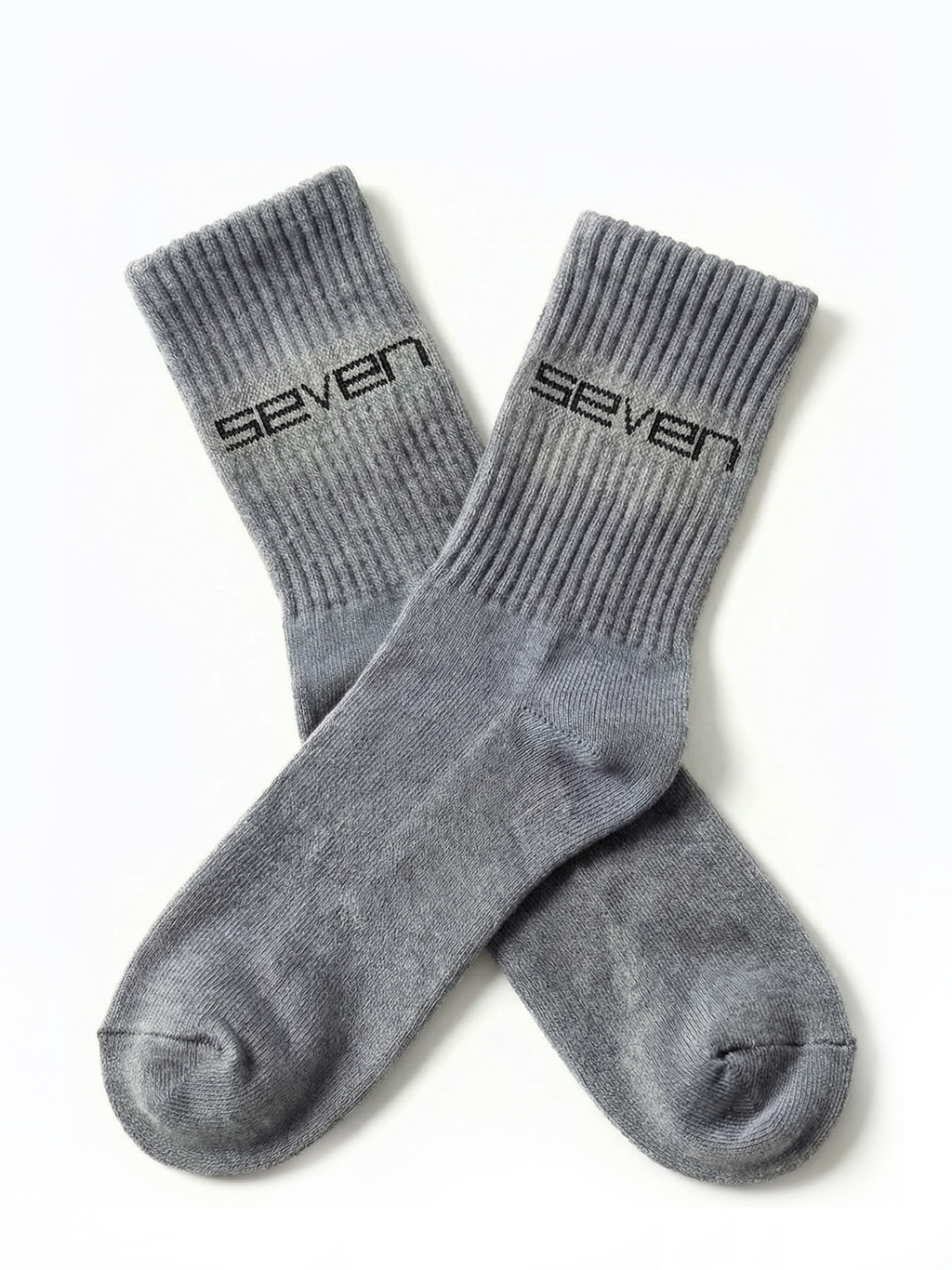 Grey Ribbed Ankle Socks