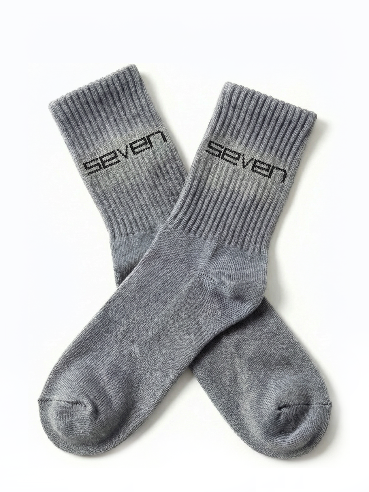 Grey Ribbed Ankle Socks