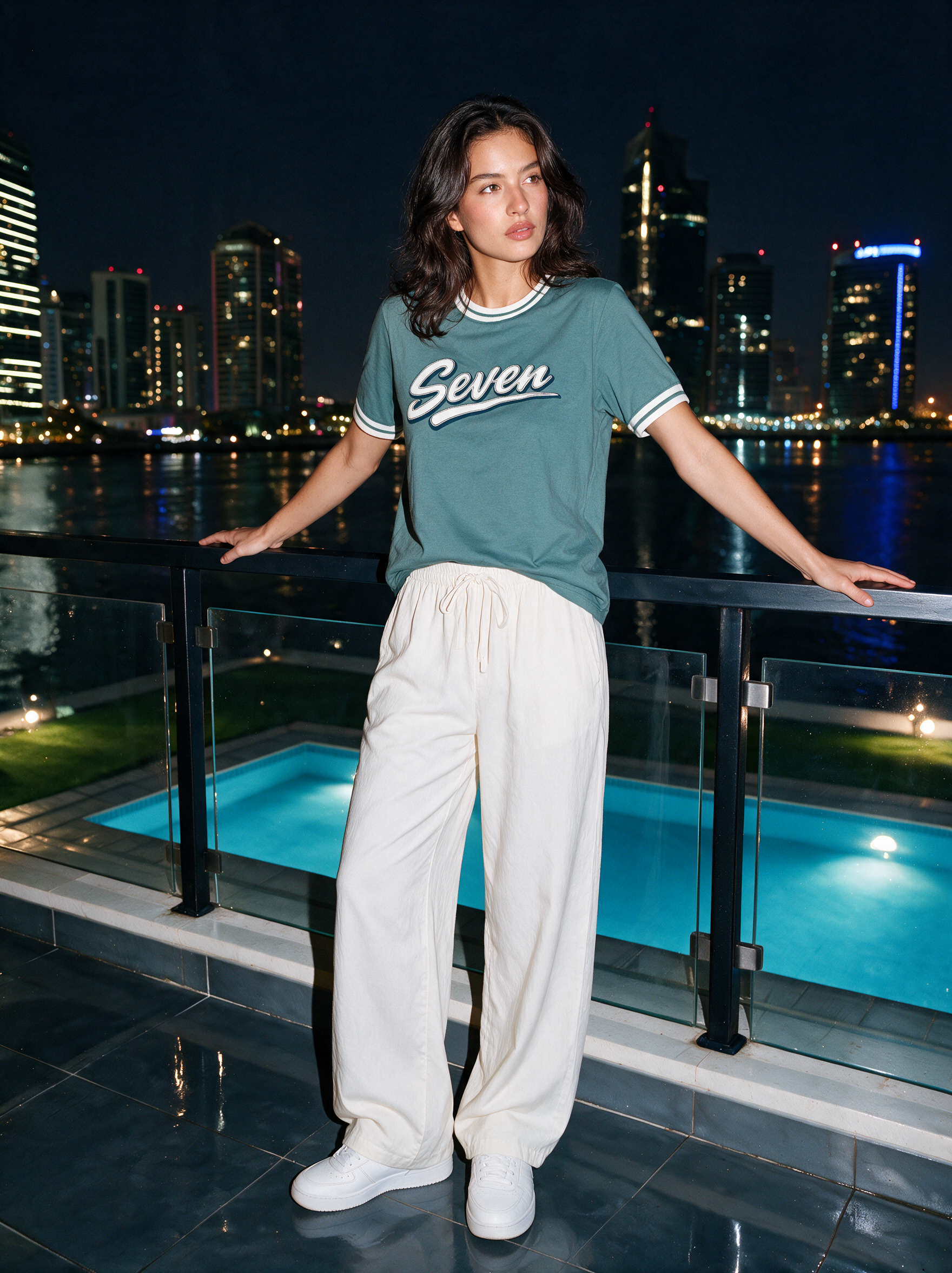 Sage Green Seven relaxed T-Shirt
