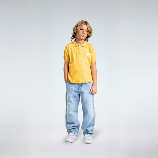 knitted polo t-shirt