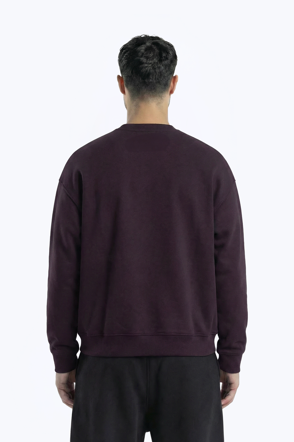 printed crew neck sweatshirt