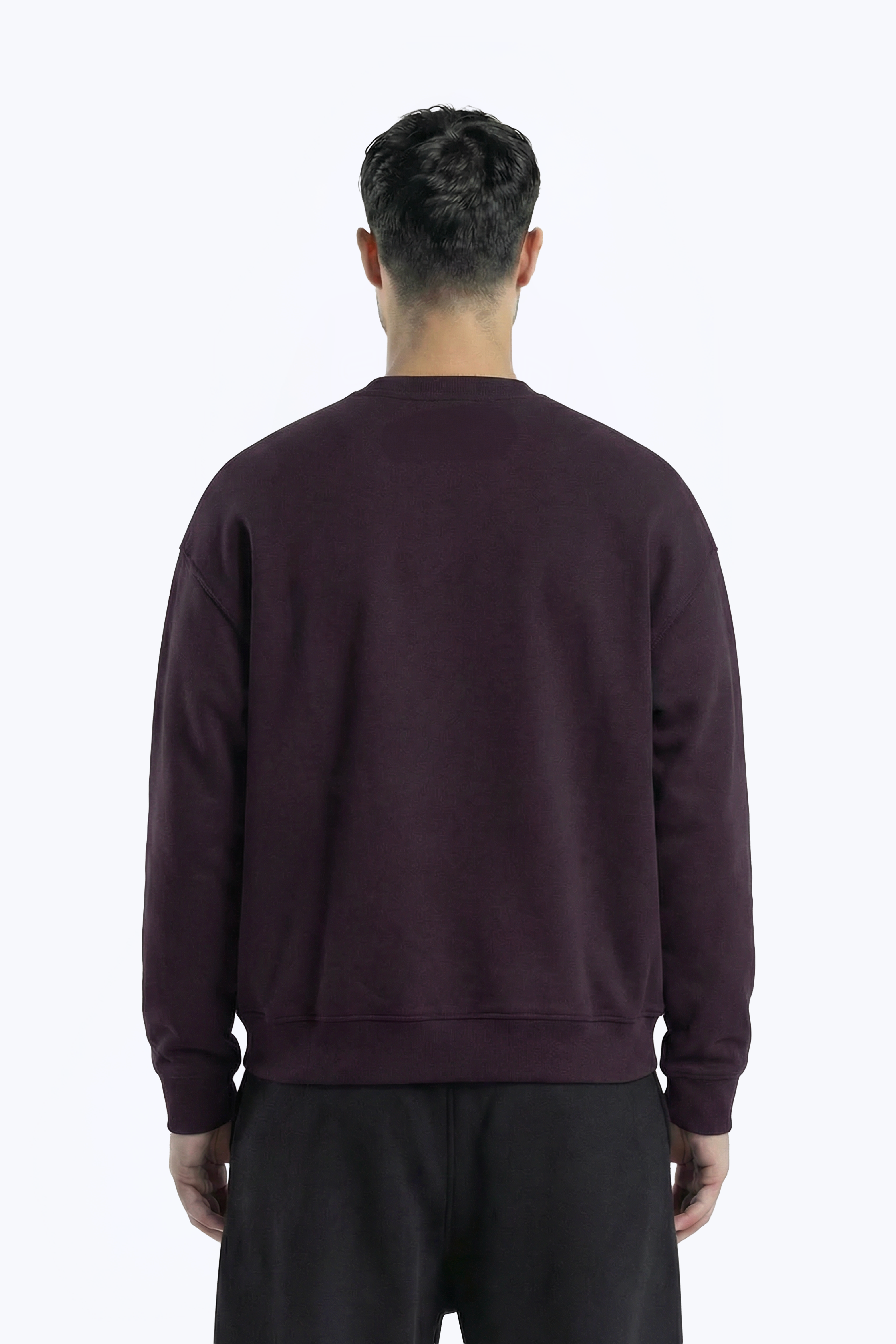 printed crew neck sweatshirt