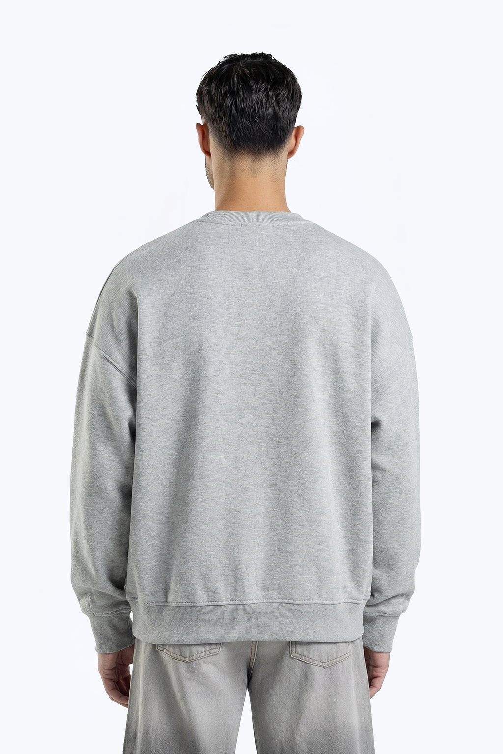 printed crew neck sweatshirt