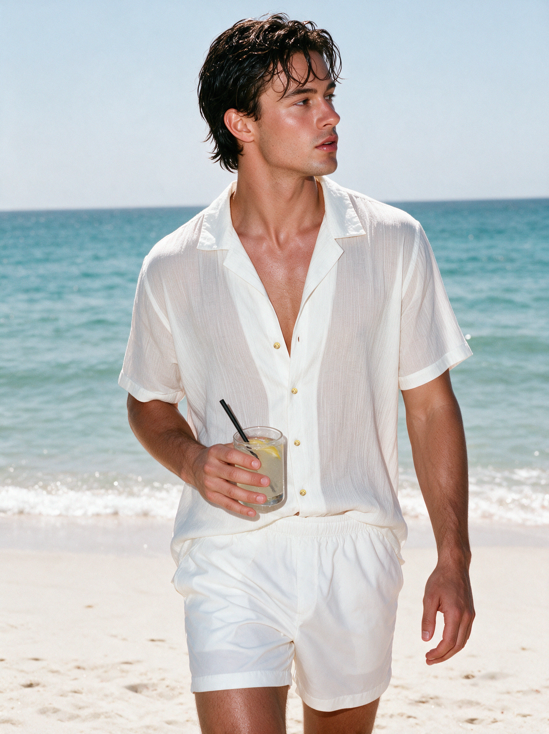 Soft white shirt Cropped Fit