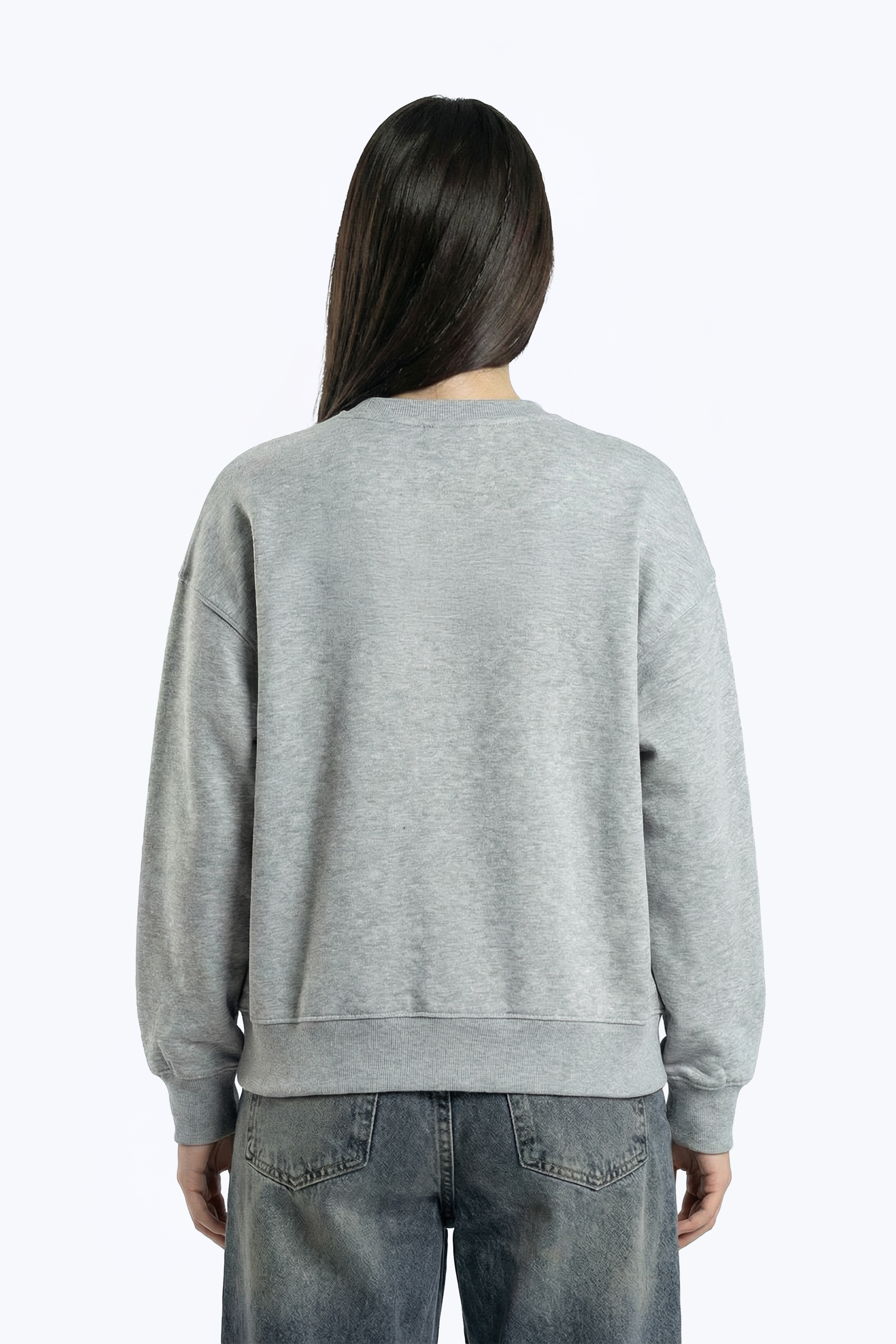 printed crew neck sweatshirt