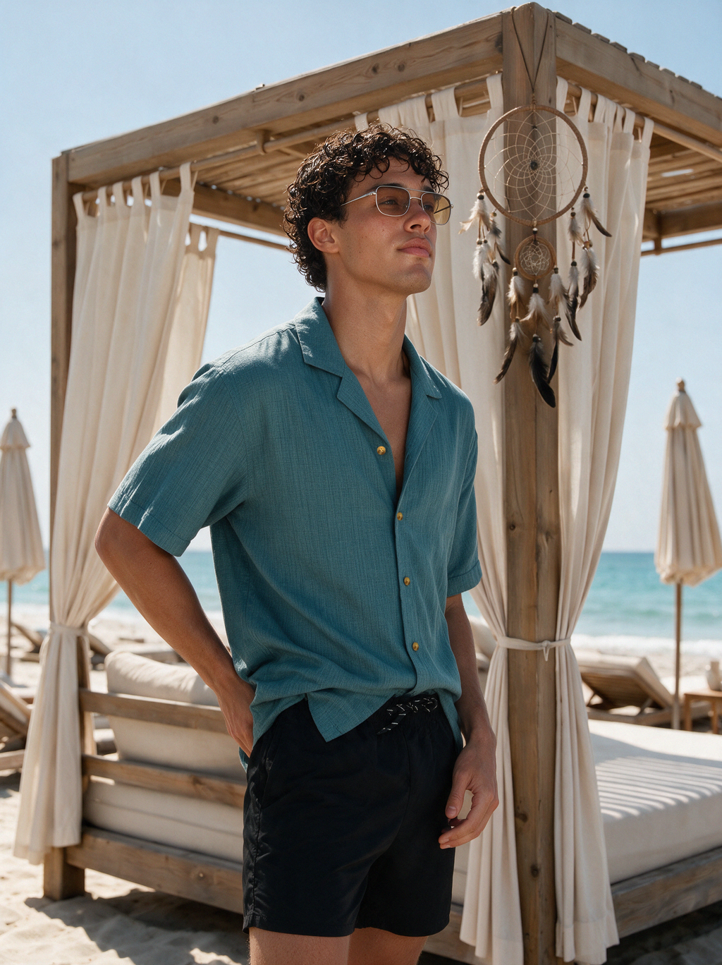 Soft blue shirt Cropped Fit