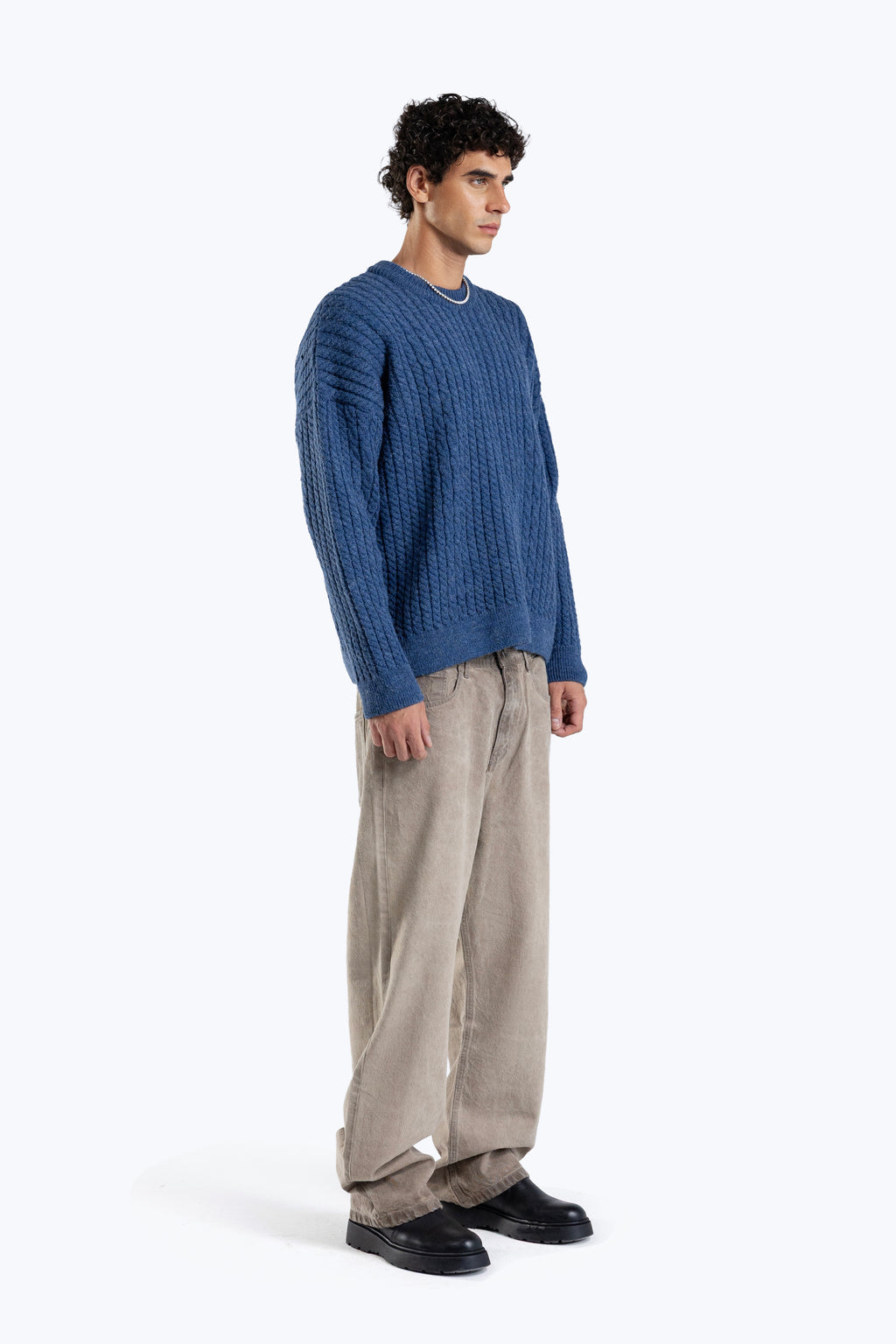 Textured boxy fit knitwear