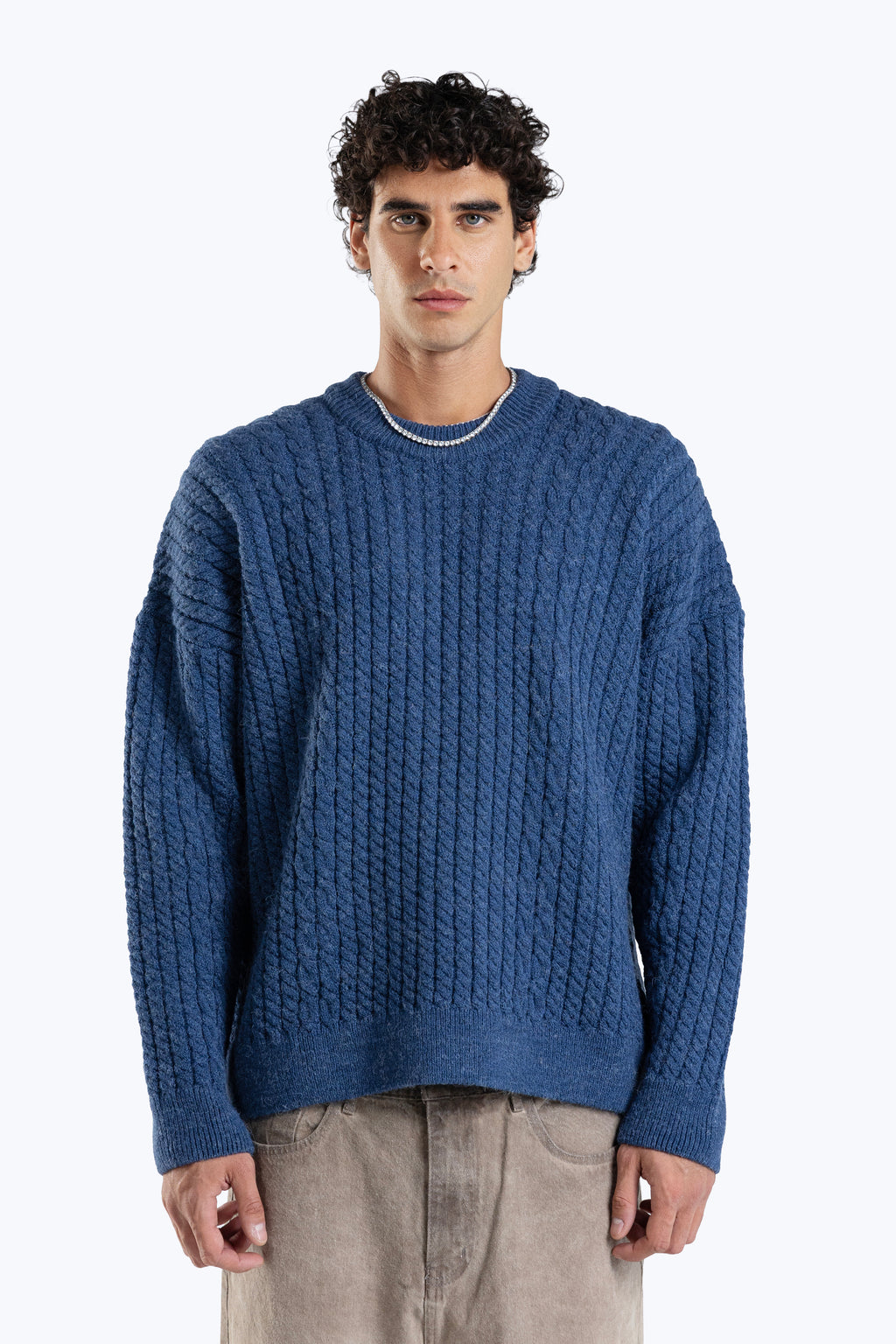 Textured boxy fit knitwear