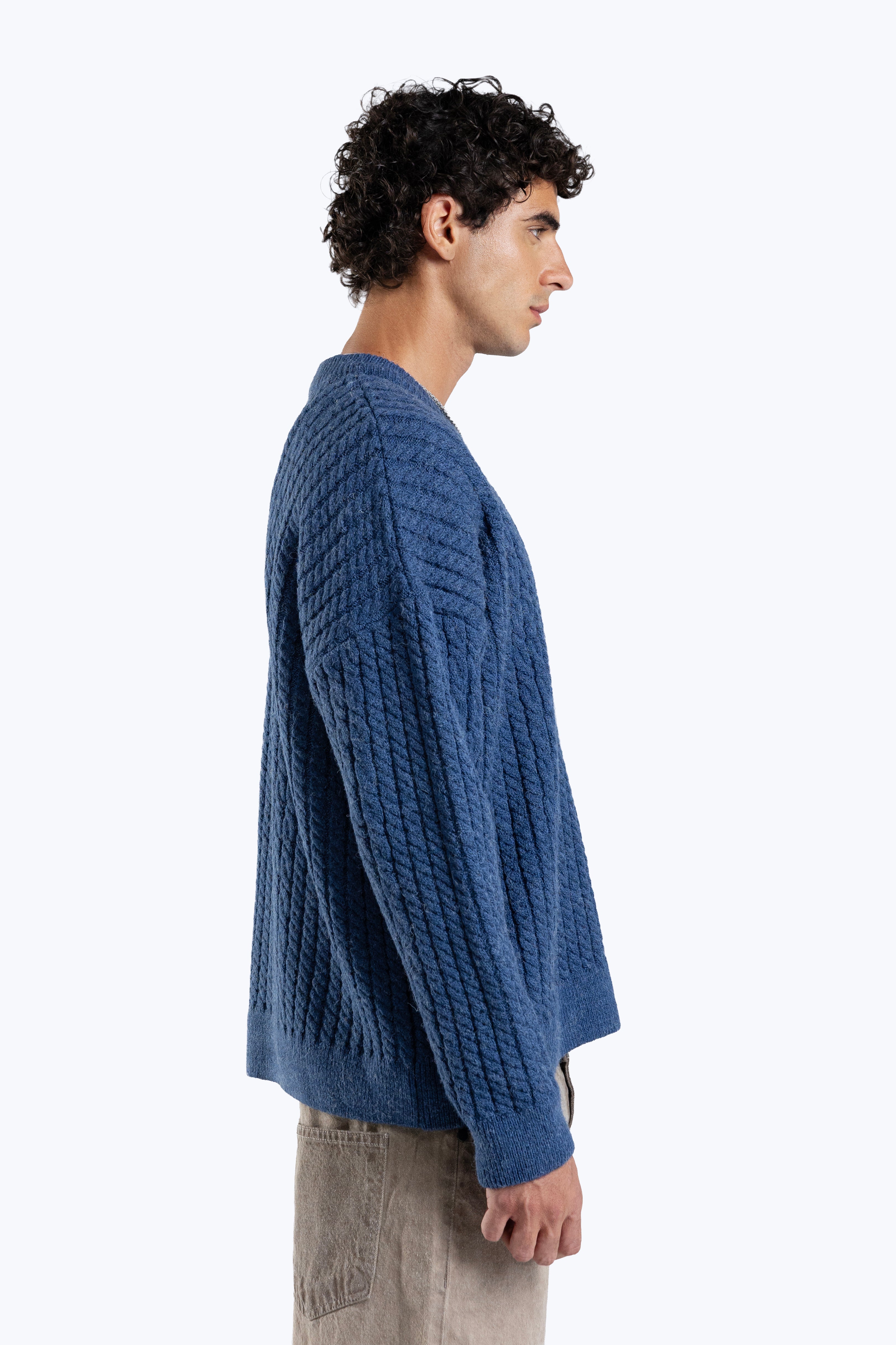 Textured boxy fit knitwear
