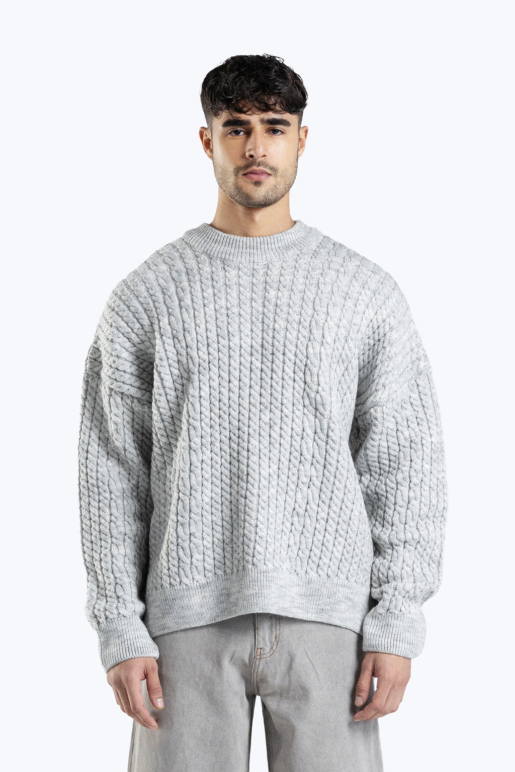Textured boxy fit sweater