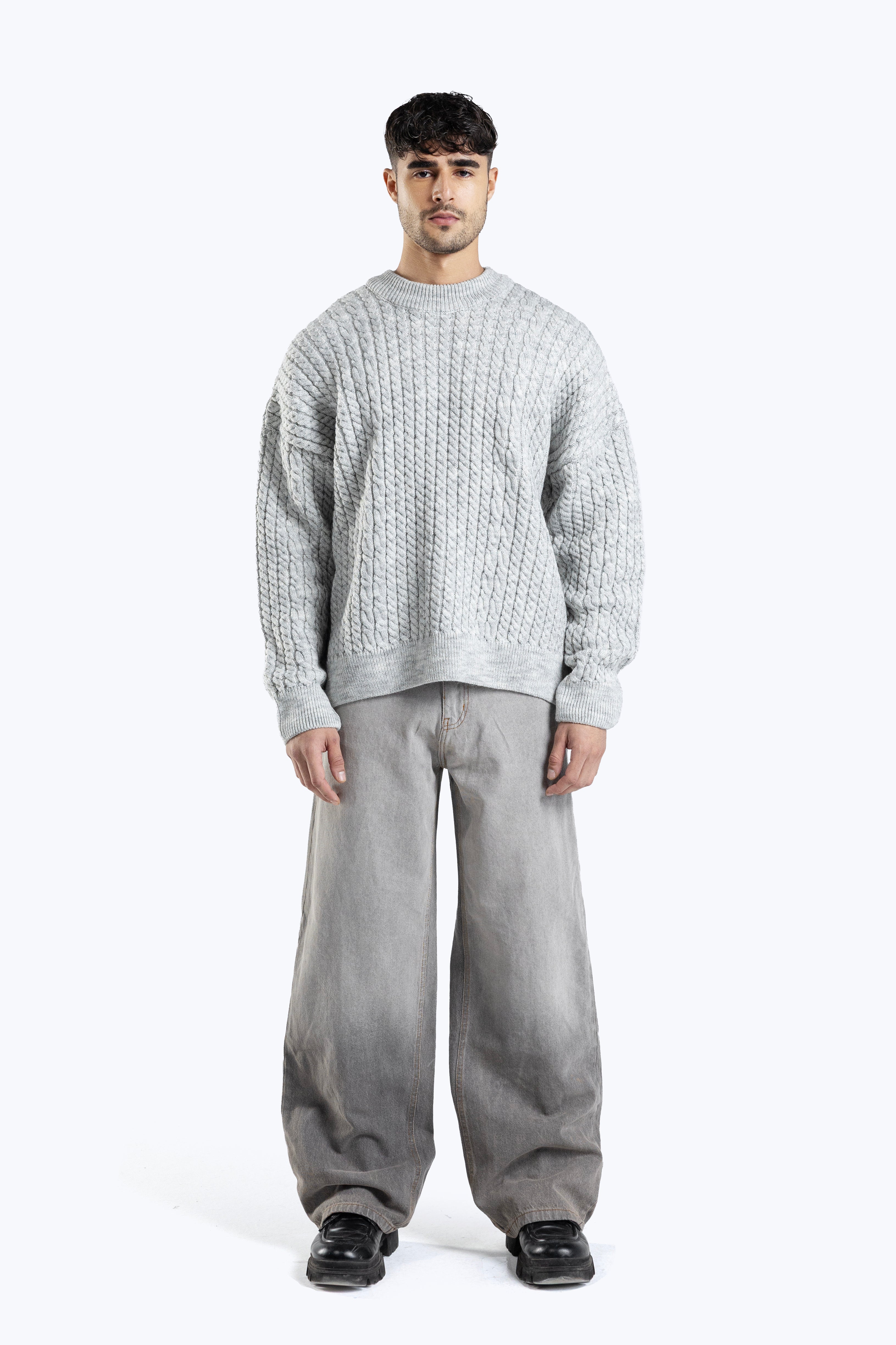 Textured boxy fit sweater