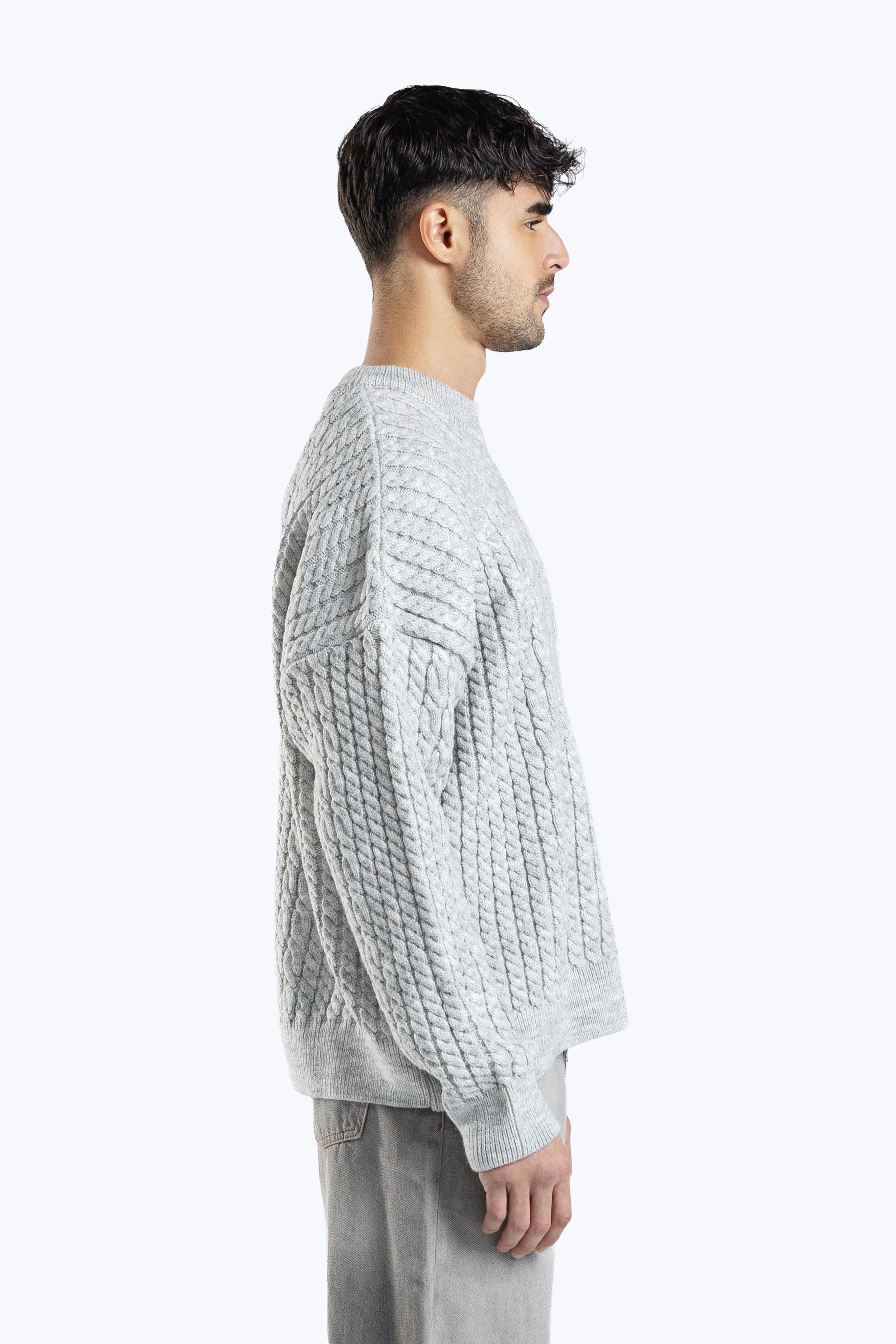 Textured boxy fit sweater