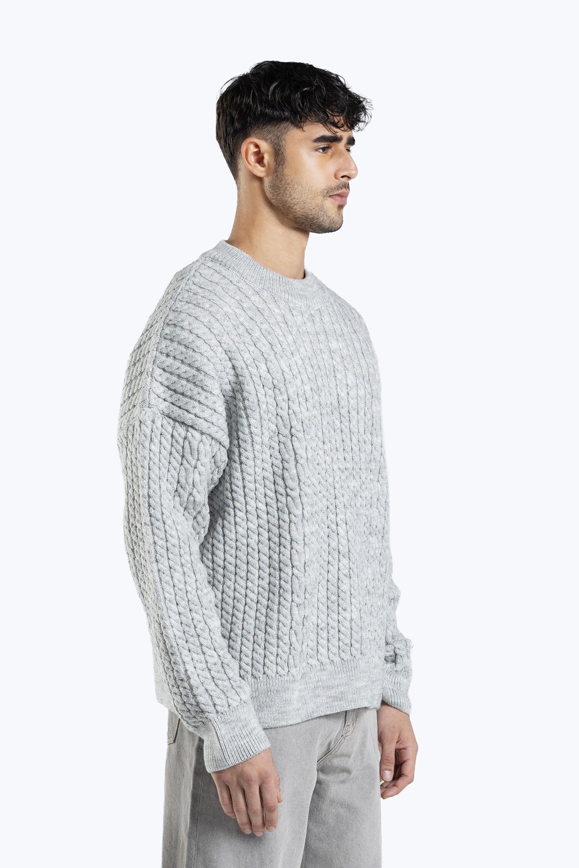Textured boxy fit sweater