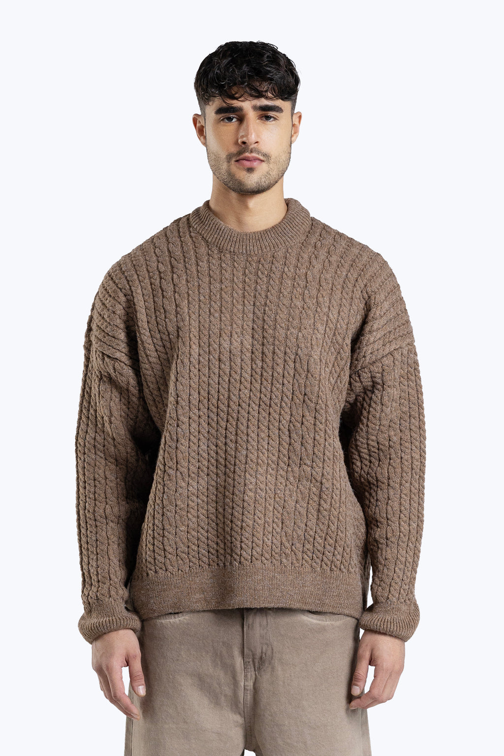 Textured boxy fit knitwear