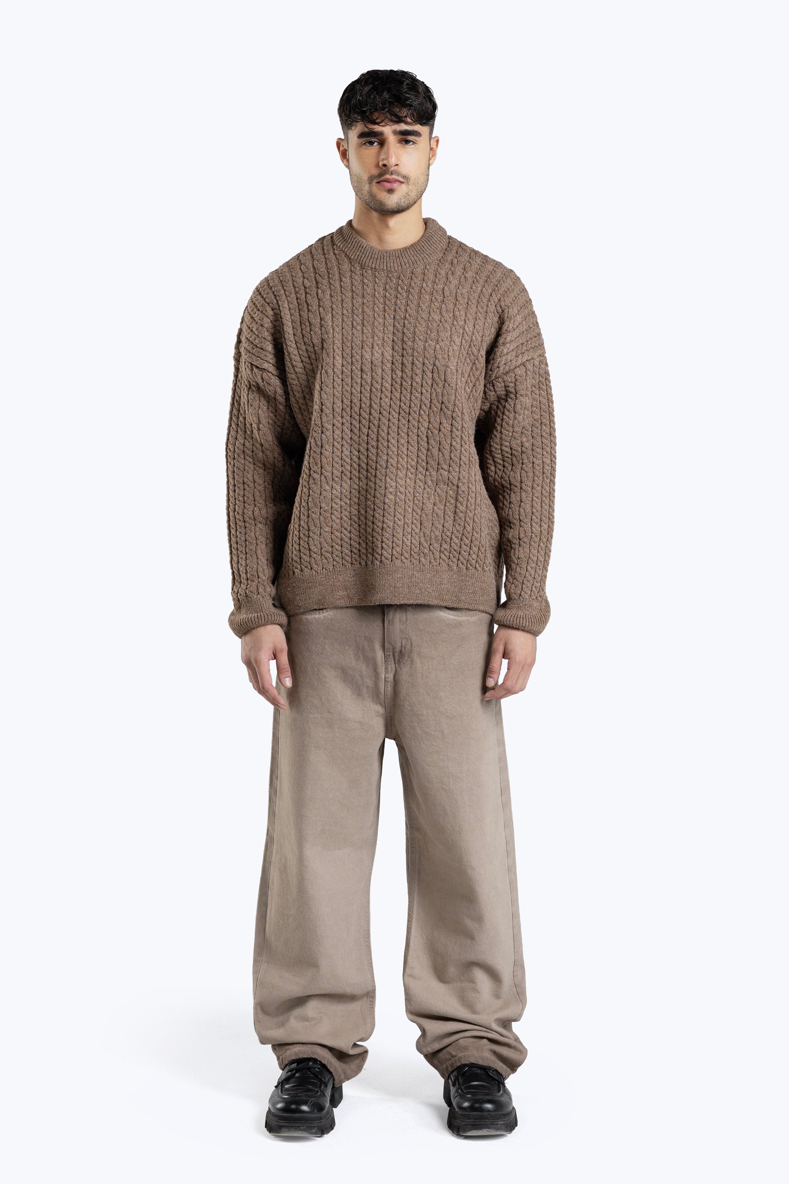 Textured boxy fit knitwear