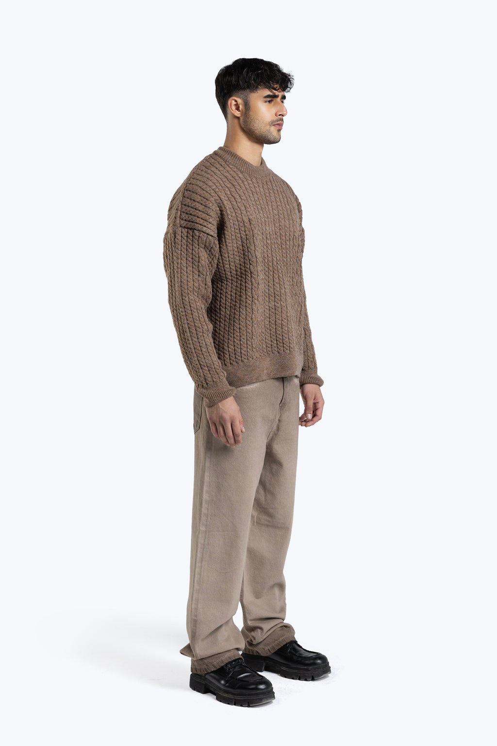 Textured boxy fit knitwear
