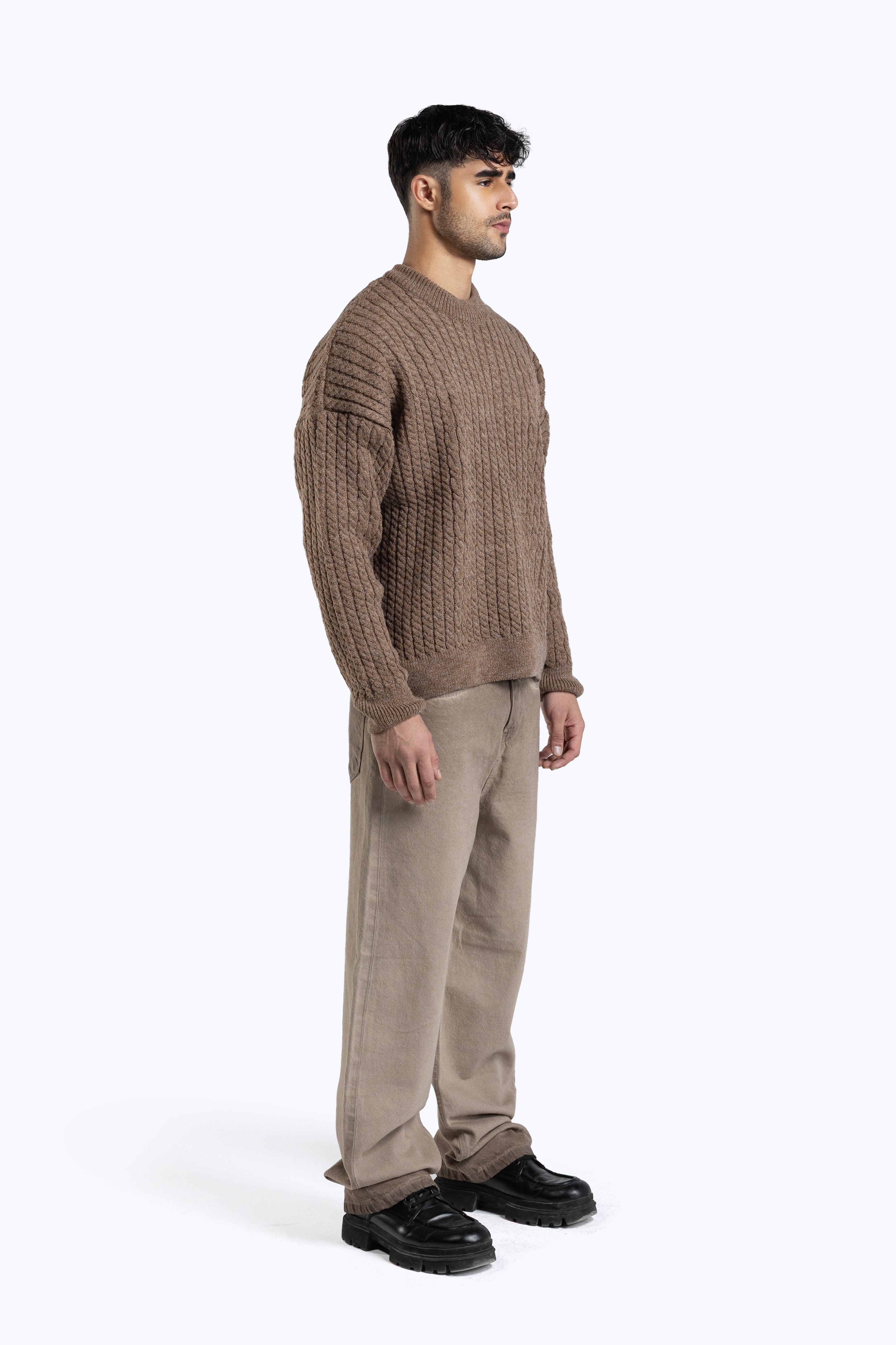 Textured boxy fit knitwear