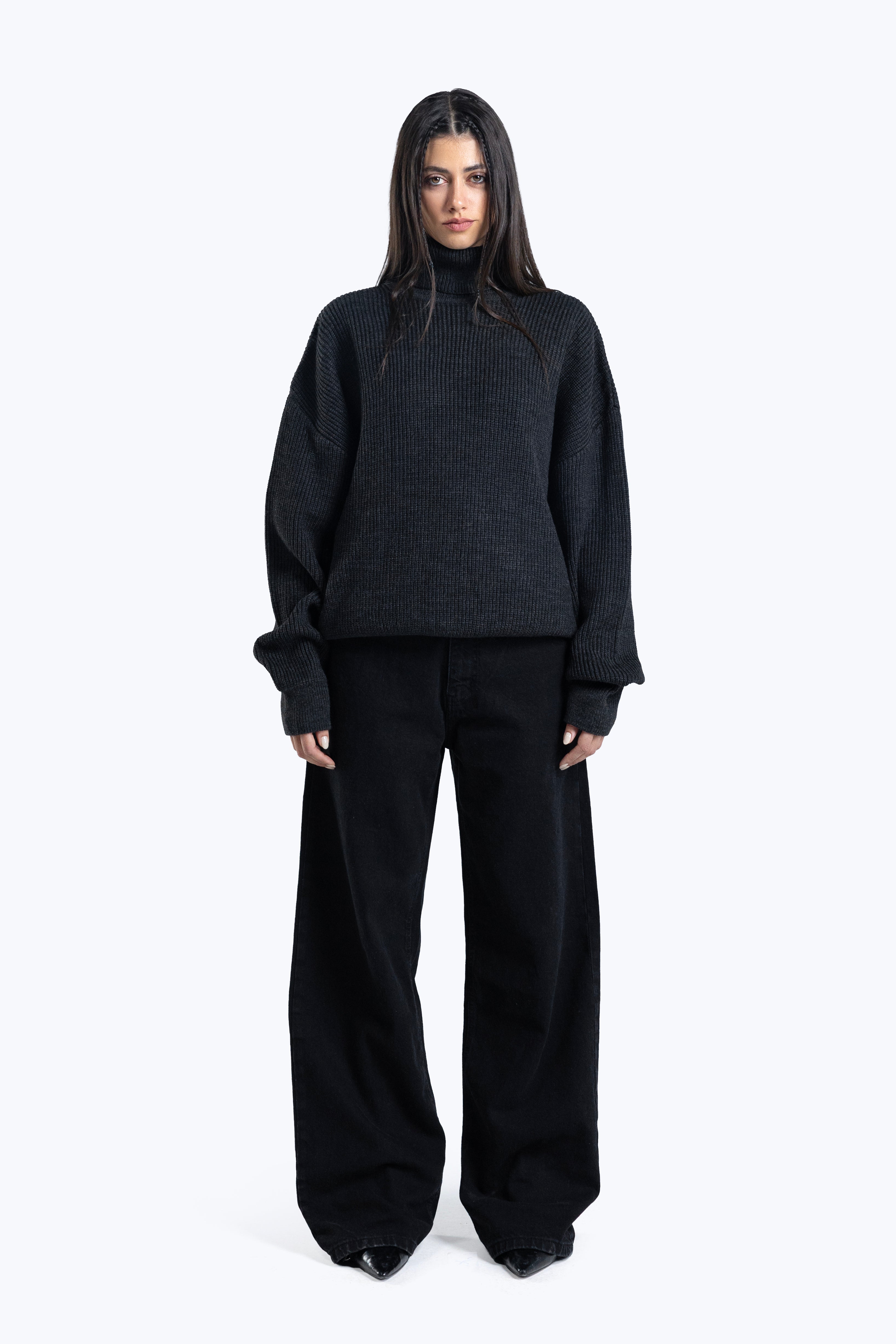 basic high neck knitwear