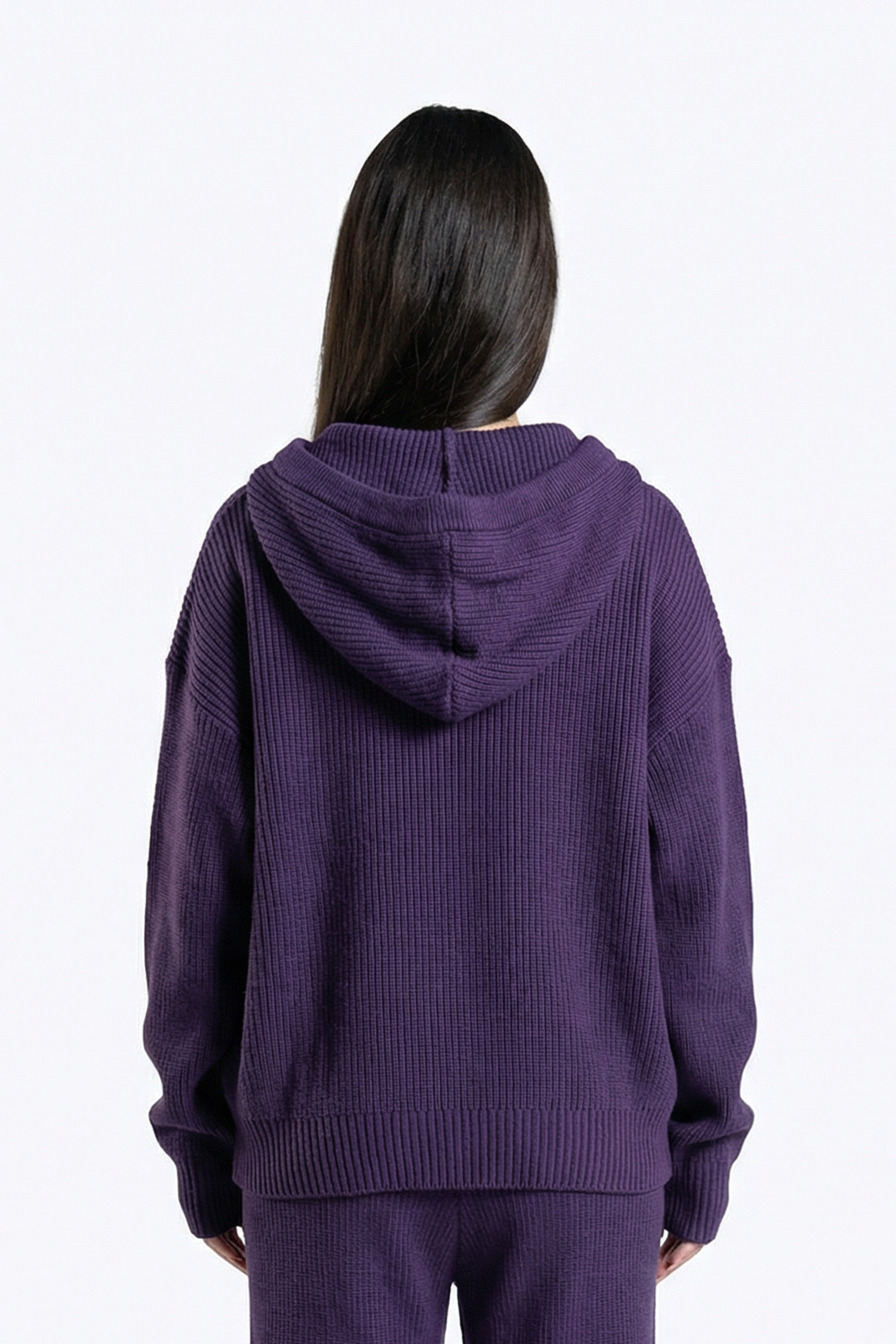 cotton - knit hoodie
