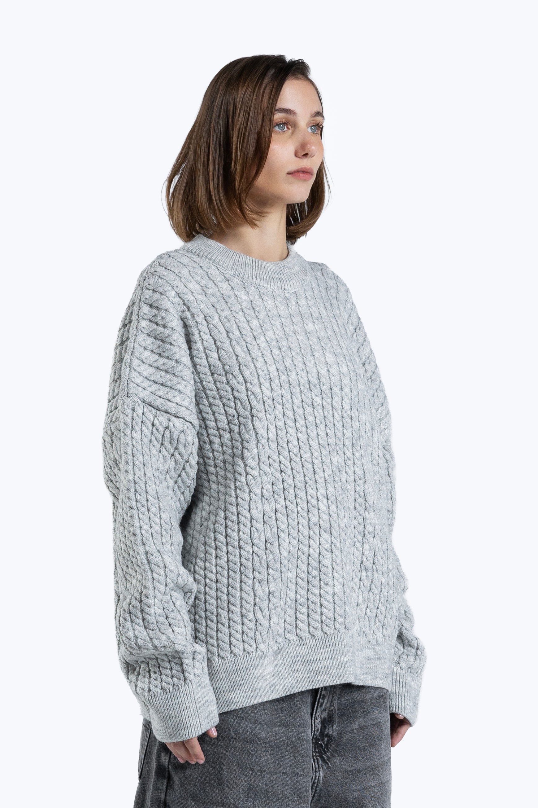 textured boxy fit knitwear